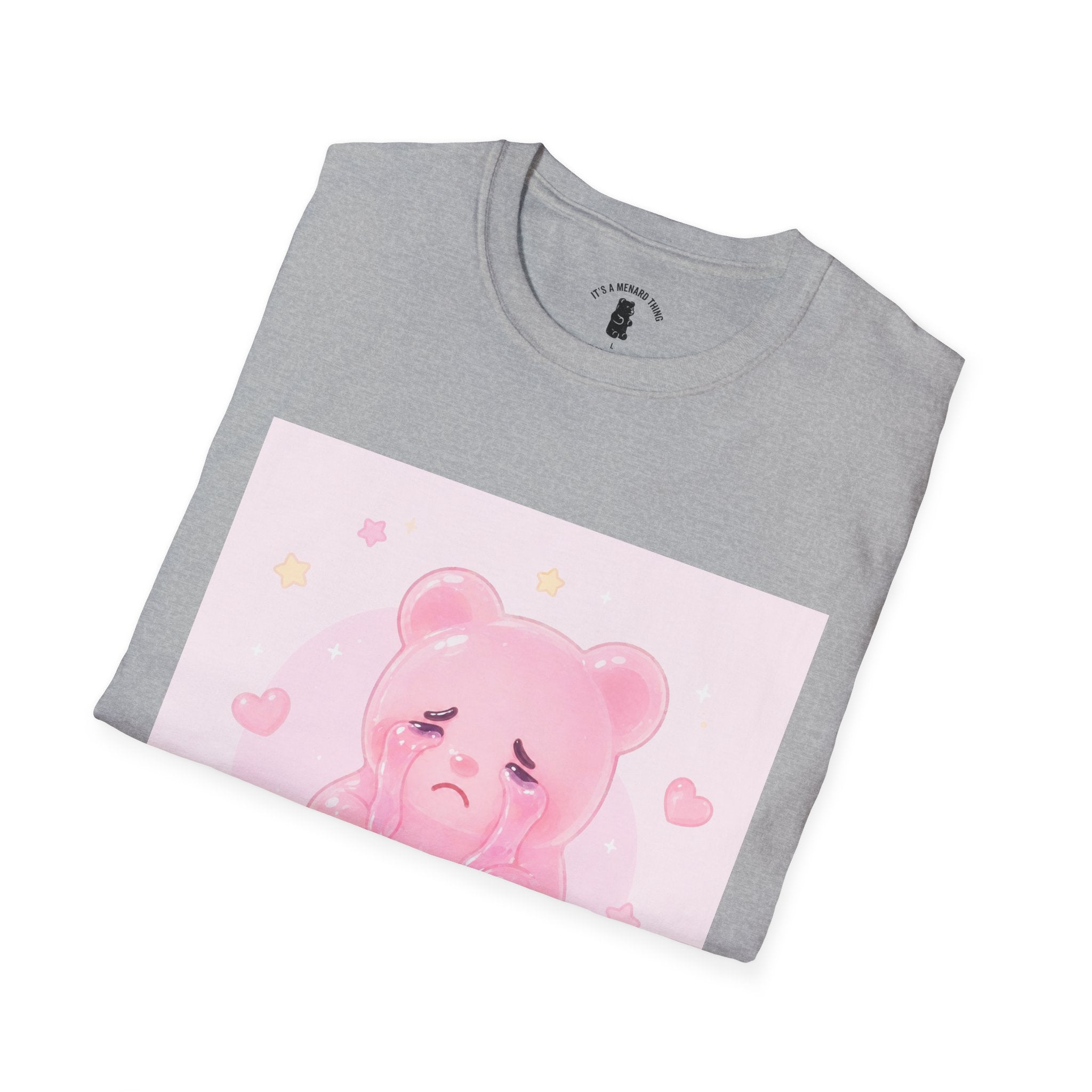 Crying Pink Gooey Gummy Bear- Graphic Tee