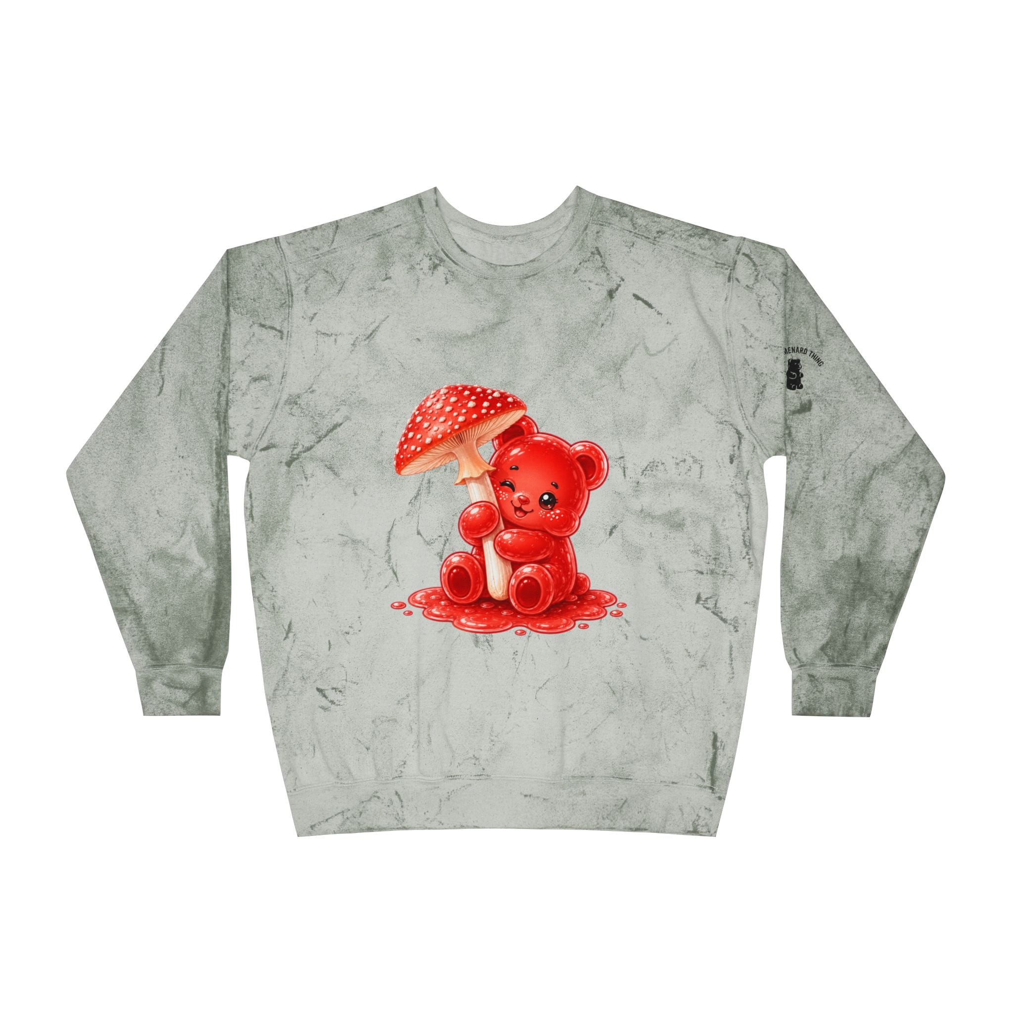 Speckled Special Red Mushroom, Gooey Gummy bear — Kawaii Graphic Sweatshirt