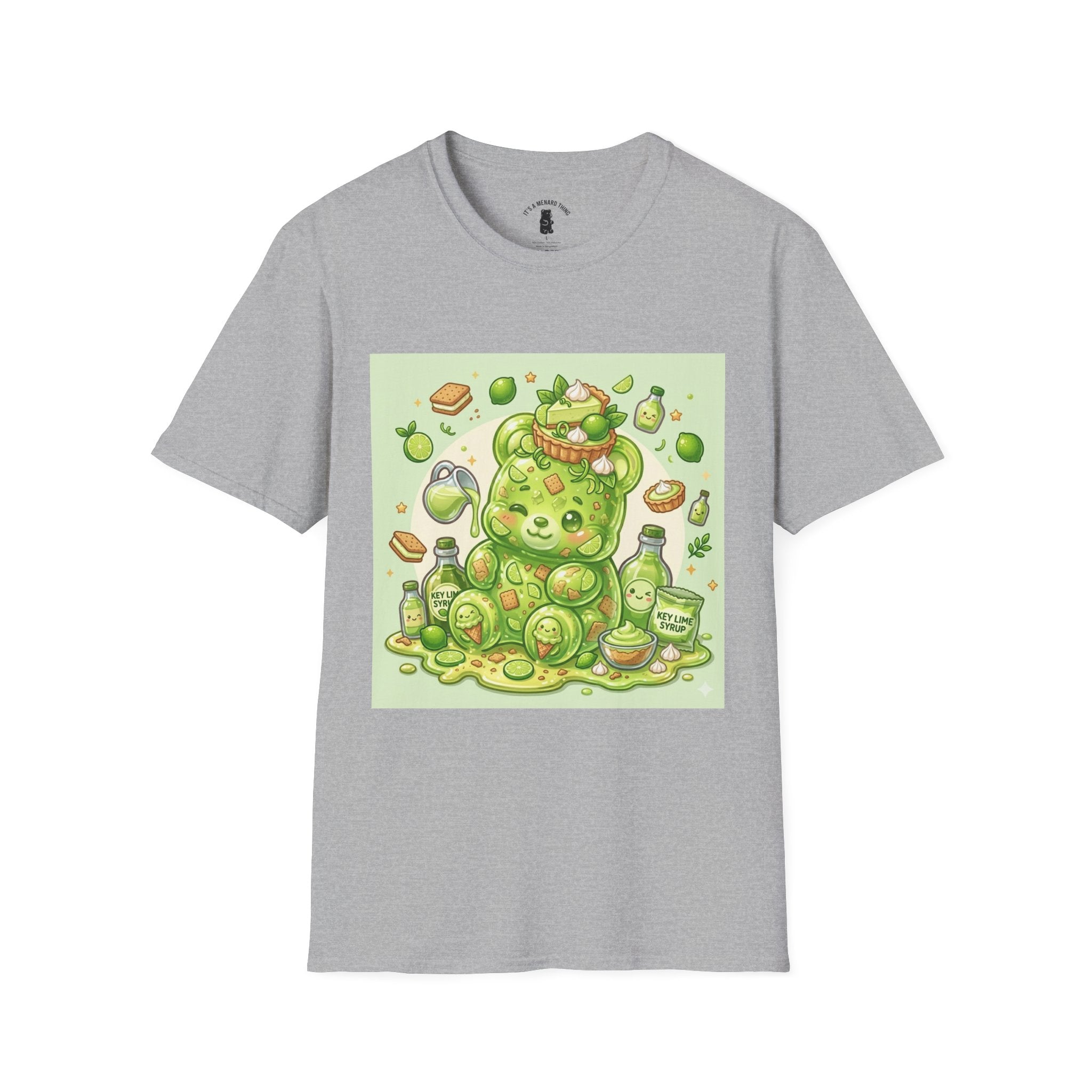 Keylime cream Pie, Exotic Gooey Gummy Bear — Kawaii Illustration T-Shirt