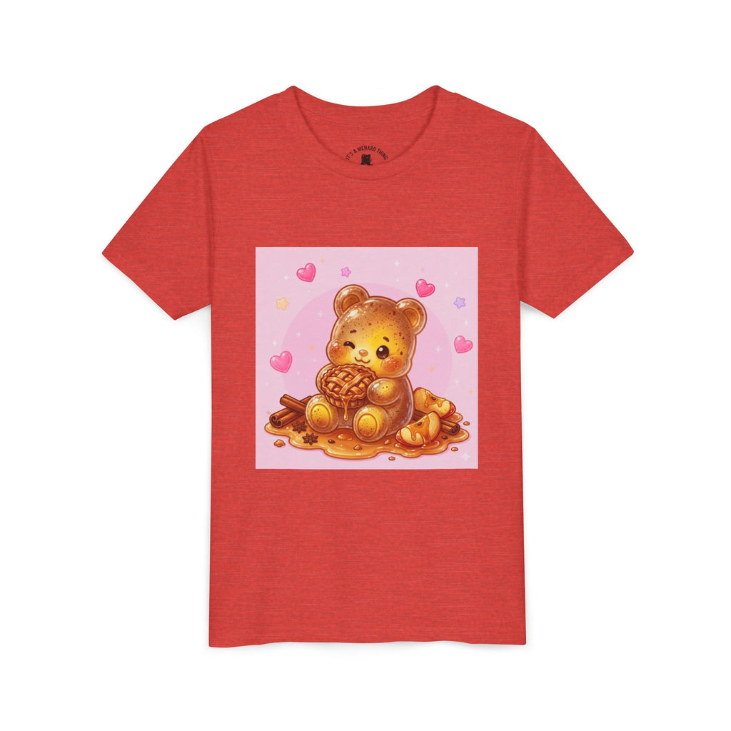 Warm Apple Cinnamon Pie Gooey Gummy Bear Hearts Youth Tee
