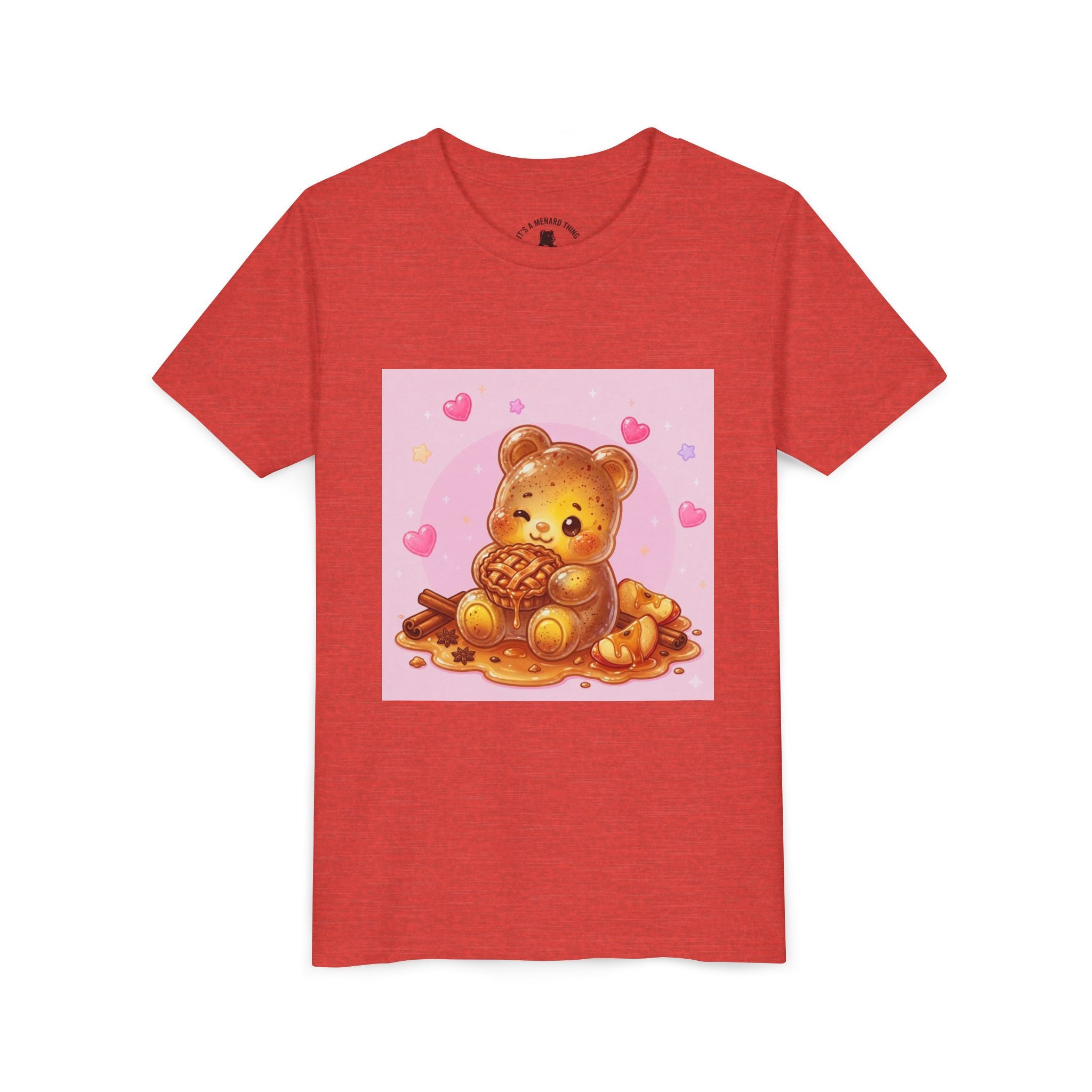 Warm Apple Cinnamon Pie Gooey Gummy Bear Hearts Youth Tee