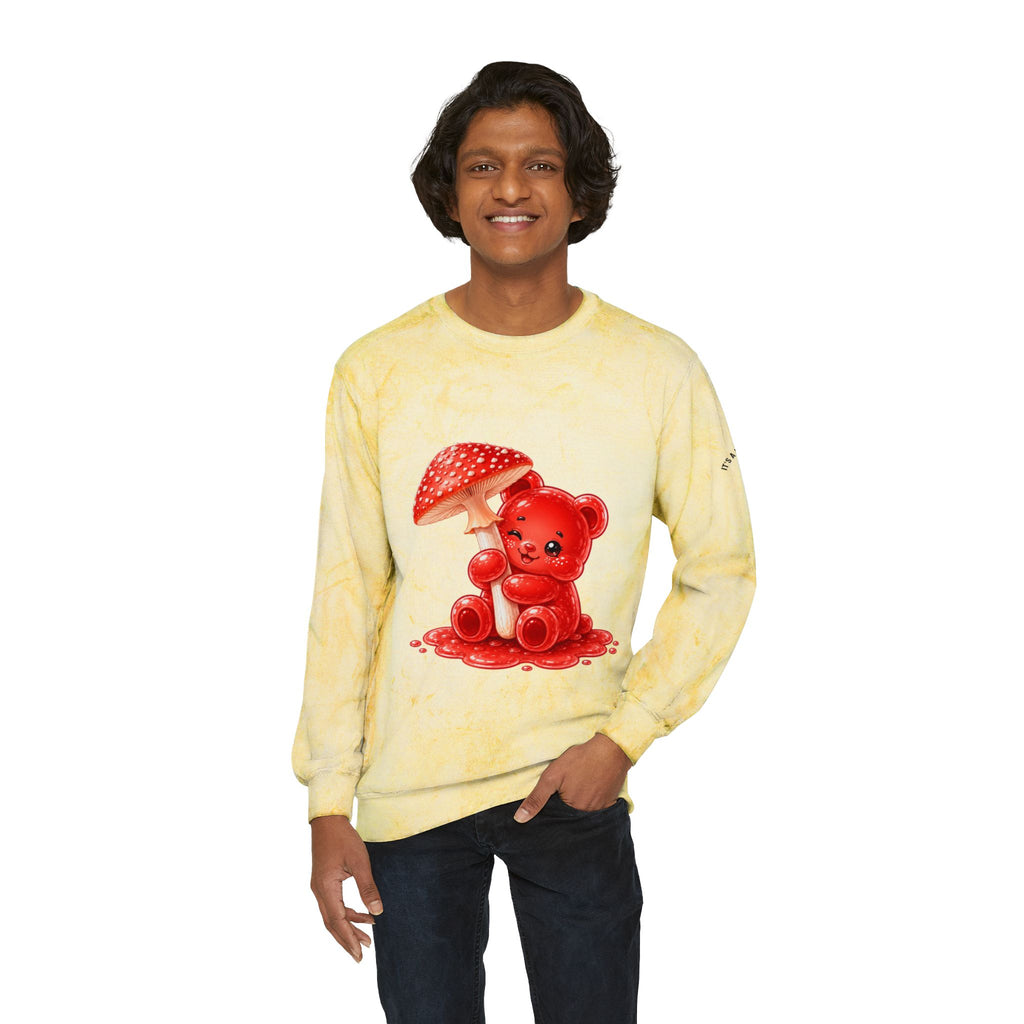 Speckled Special Red Mushroom, Gooey Gummy bear — Kawaii Graphic Sweatshirt