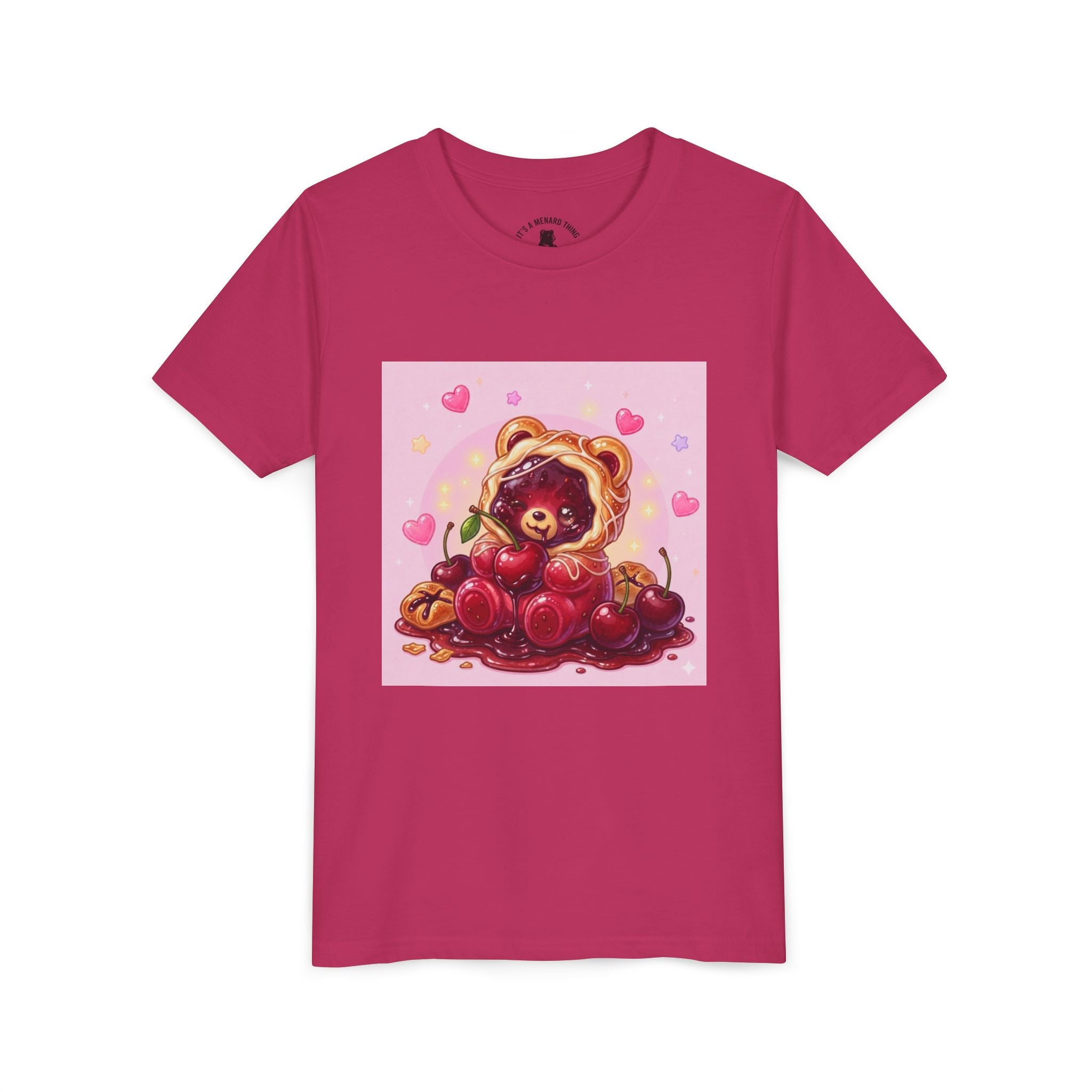 Cherry Danish Gooey Gummy Bear Graphic Youth T-Shirt
