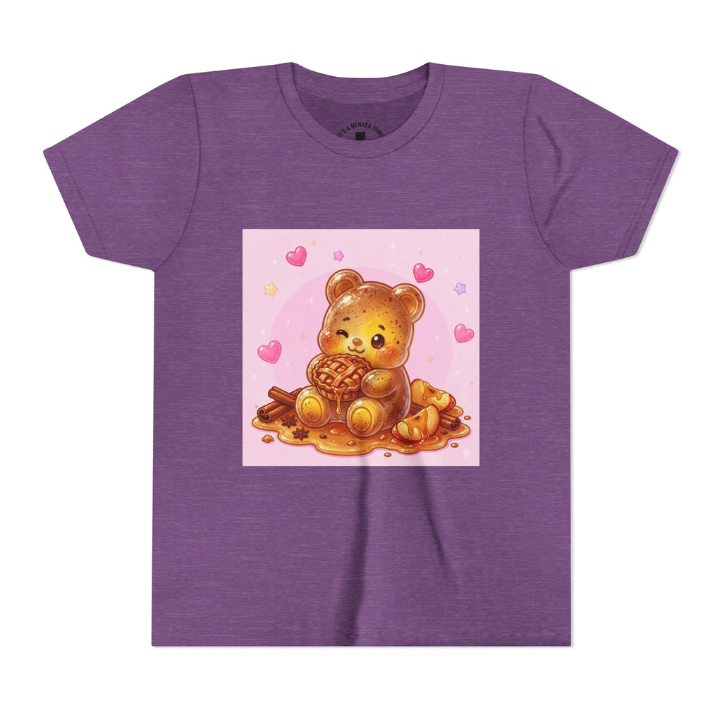Warm Apple Cinnamon Pie Gooey Gummy Bear Hearts Youth Tee