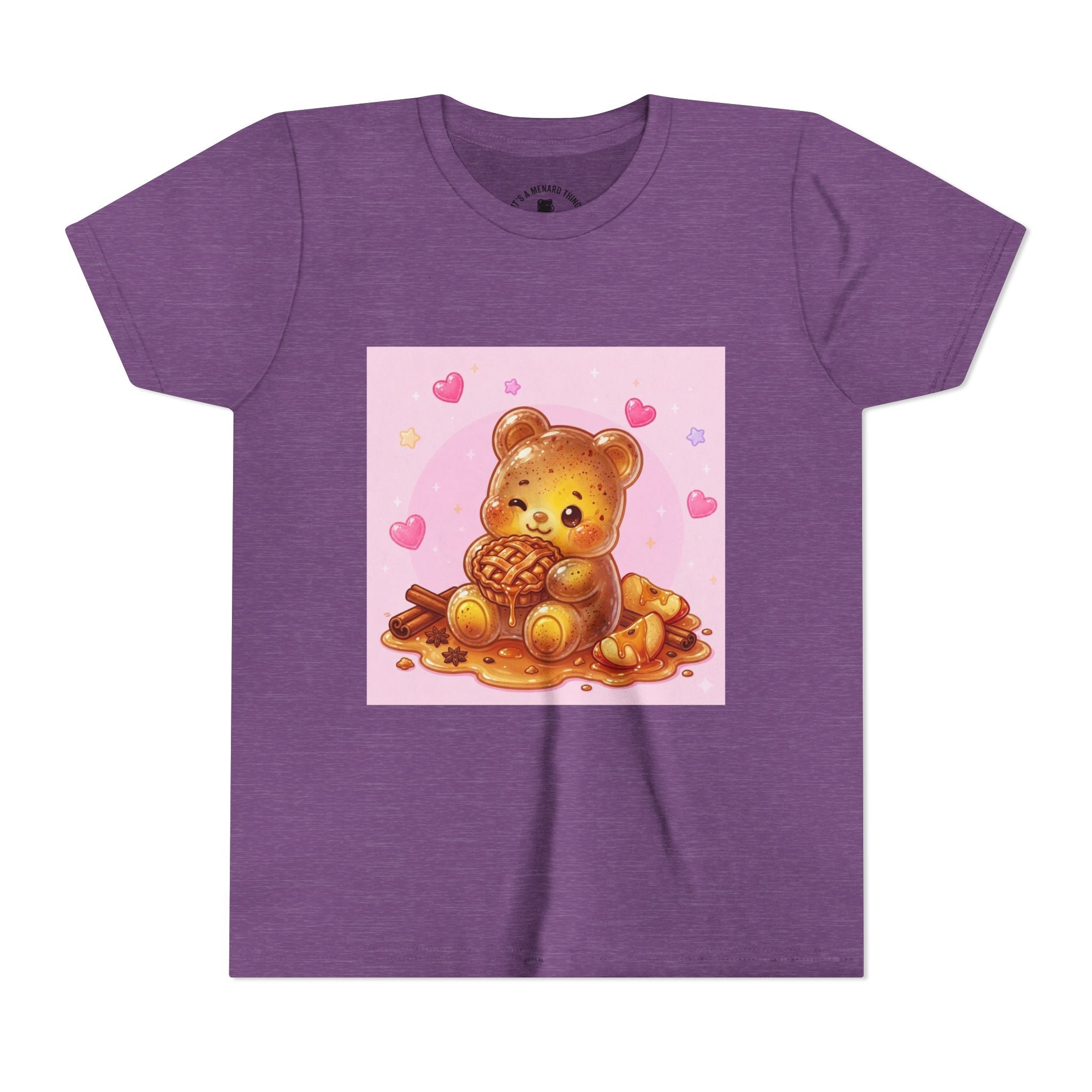 Warm Apple Cinnamon Pie Gooey Gummy Bear Hearts Youth Tee