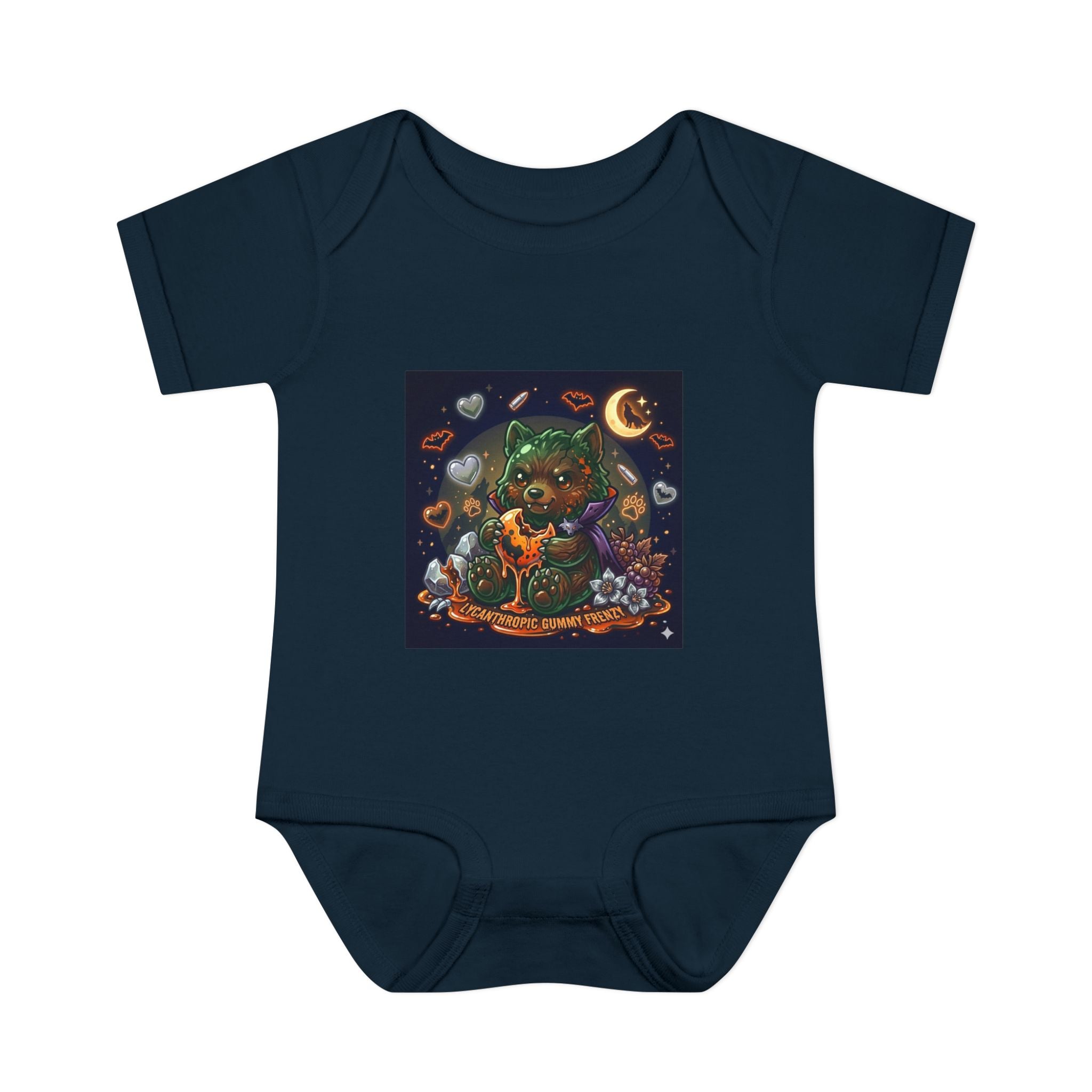 Baby Bodysuit — Cute Halloween Werewolf Gooey Bear