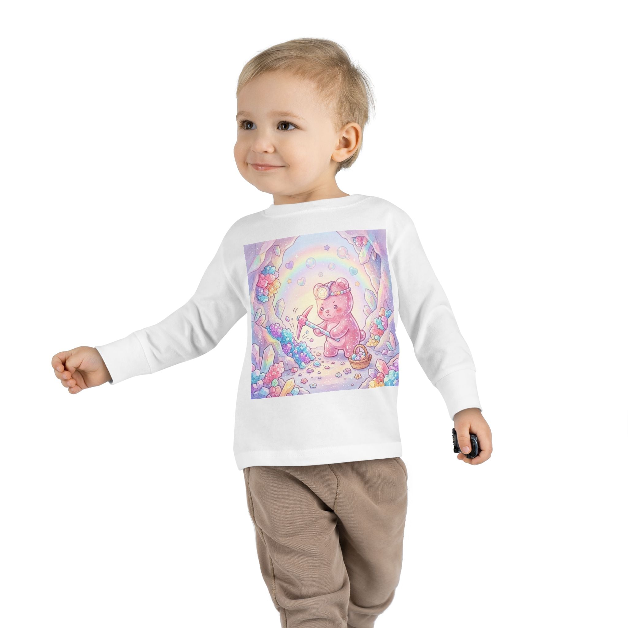 Rock Candy Minor, Pink Oozy Bear Gummy Friend- Graphic Long Sleeve Shirt