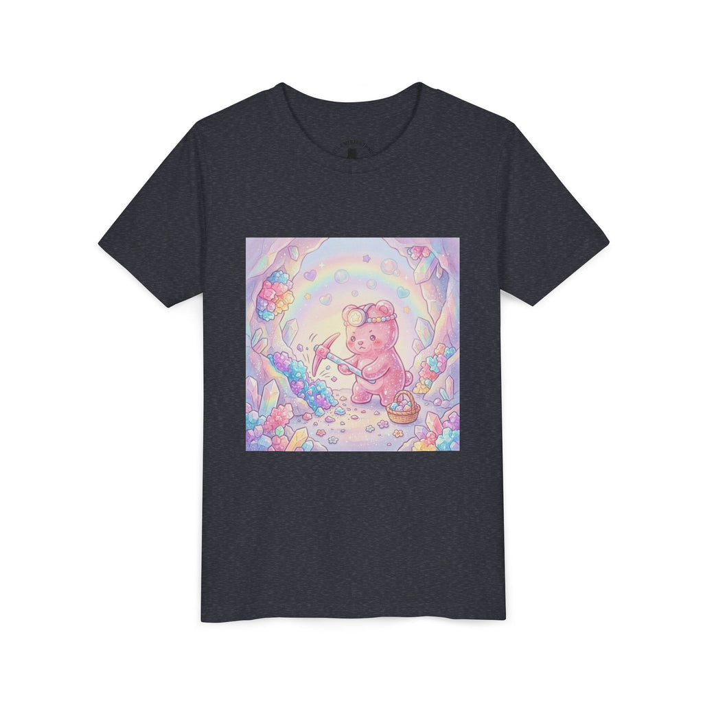 Digging for Crystal Candy Pink Gooey Gummy Bear Illustration