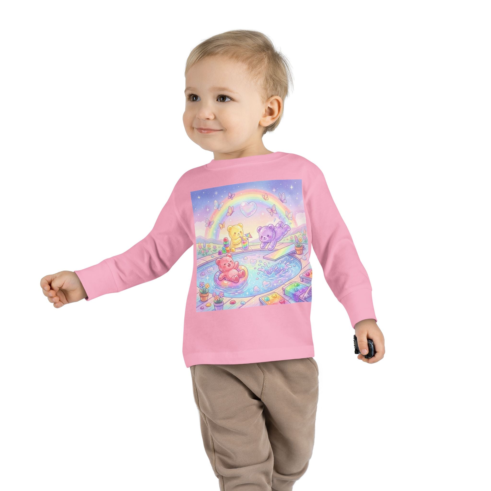 Pool Party, Swim Time Oozy Bear Summer Friends Group- Graphic Long Sleeve Shirt