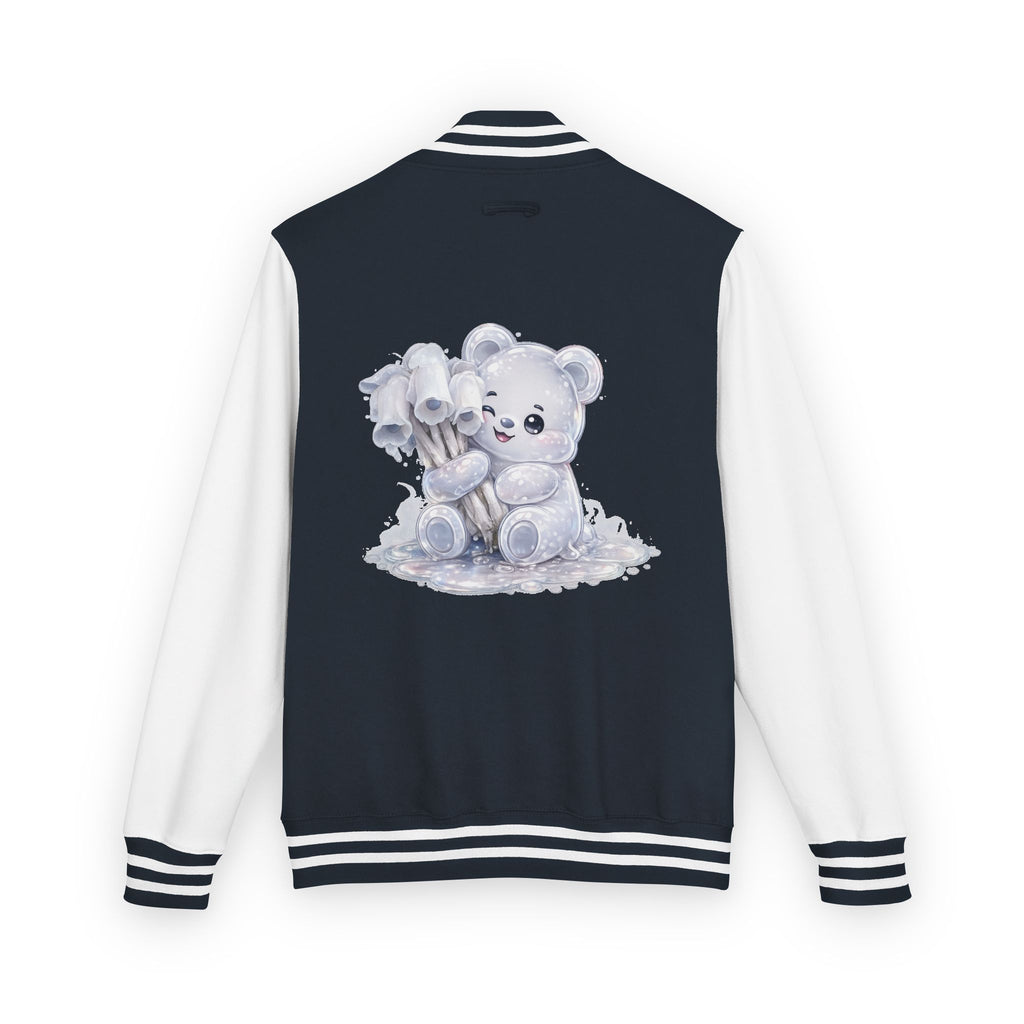 White Ghost Pipe Custer, Oozy Bears Mushroom Special- Letterman Graphic Jacket