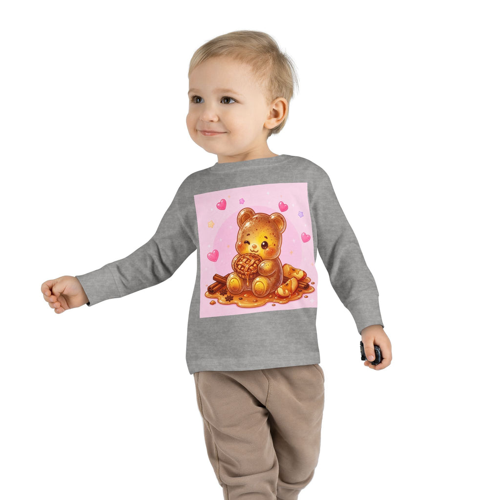 Cinnamon Sweet Fresh Apple Pie, Oozy Bear Gummy Friend- Kids Long Sleeve Shirt