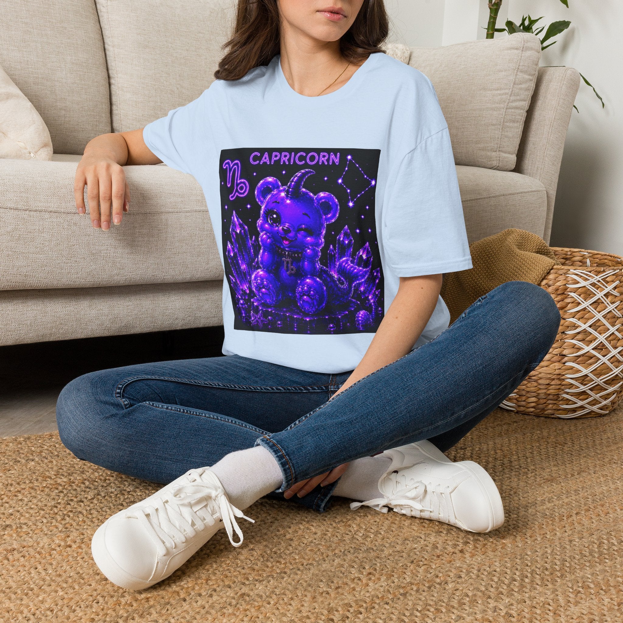 Capricorn Zodiac Constellation Oozy Bear Friend- Graphic Shirt
