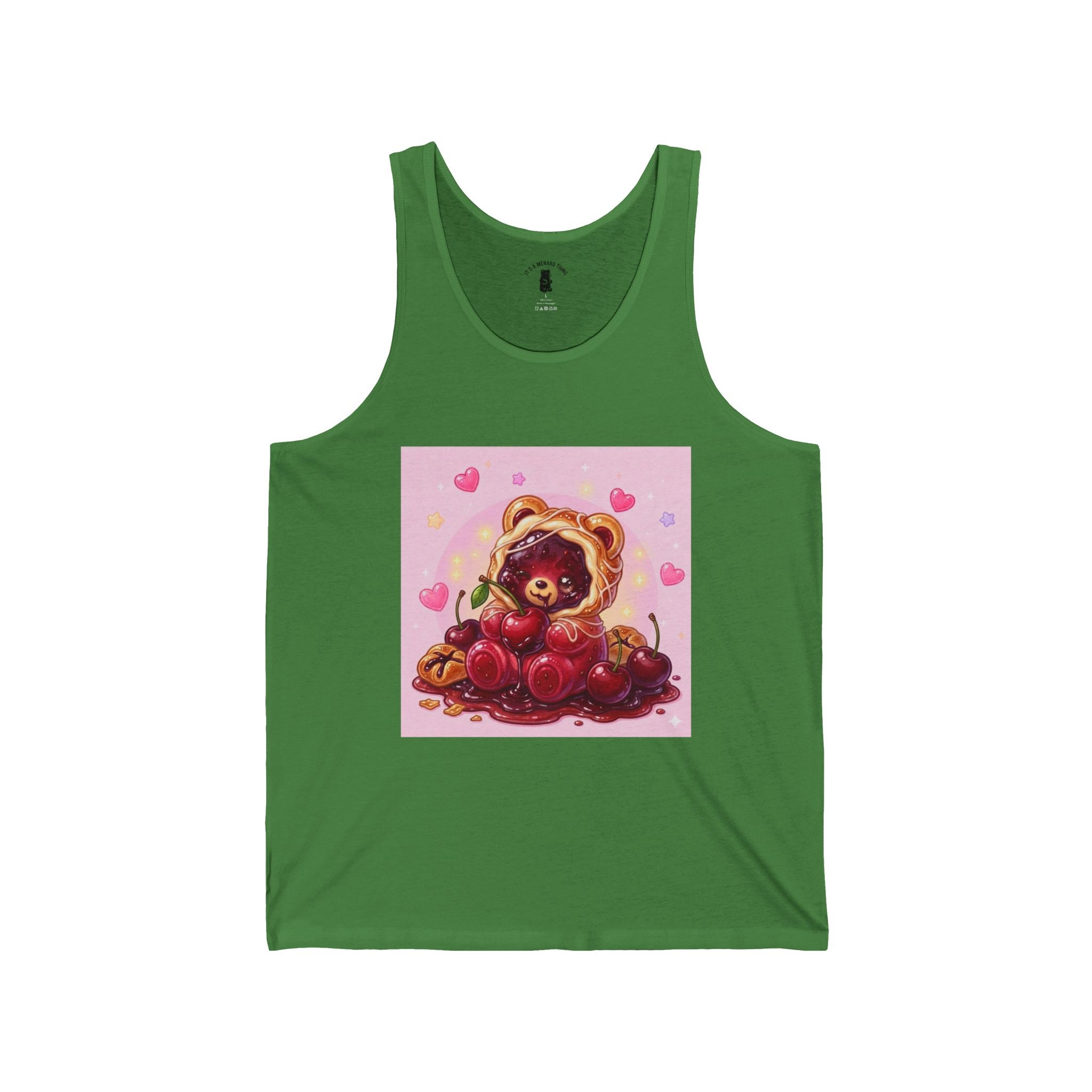 Cherry Danish, Special Puff PJ Pastry Gooey Gummy Bear — Kawaii Graphic Tank Top