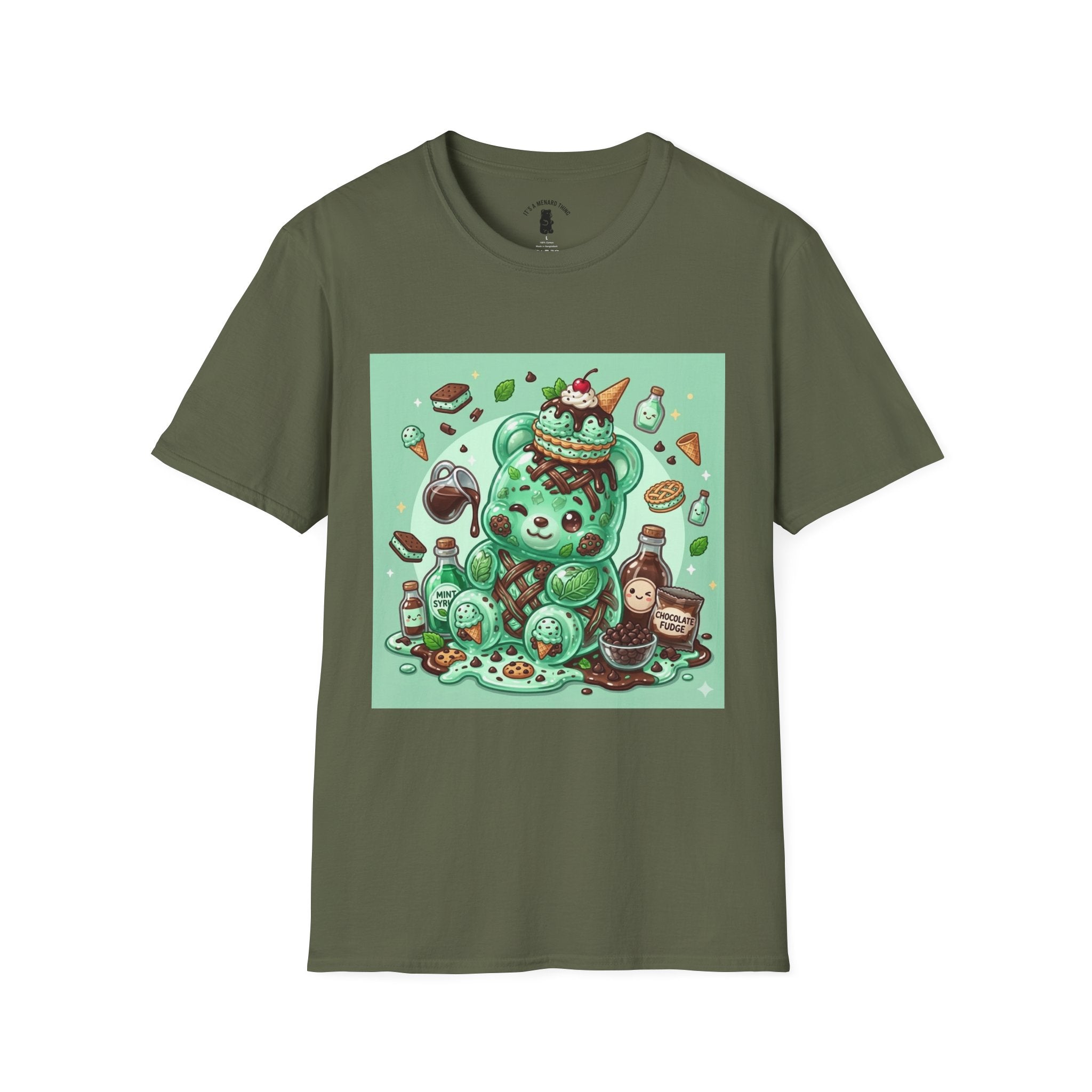 Mint Chip Ice Cream, Exotic Gooey Gummy Bear — Kawaii Graphic Tee