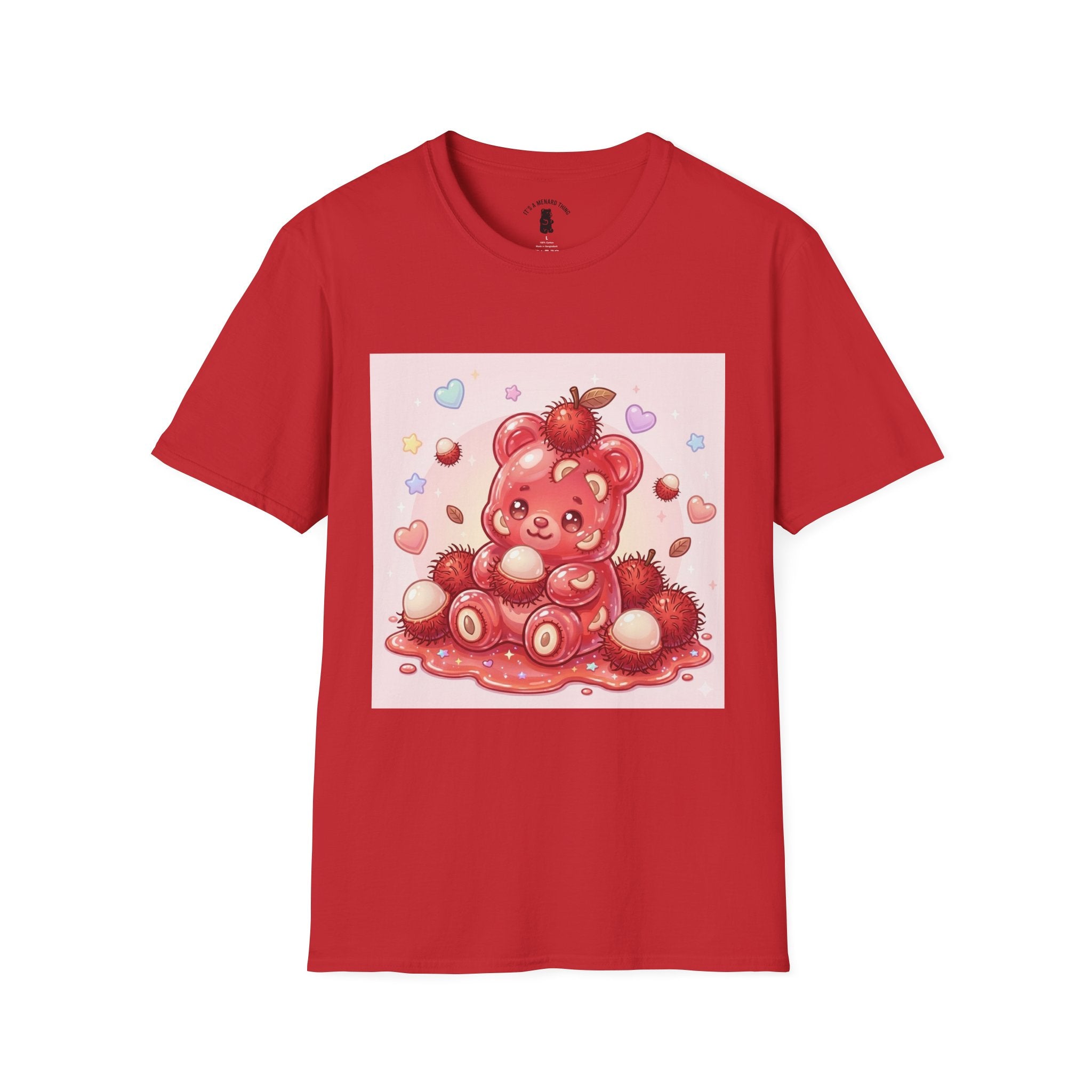 Frech Lychee Fruit, Yummy Oozy Gummy Bear Friend— Kawaii Graphic Shirt