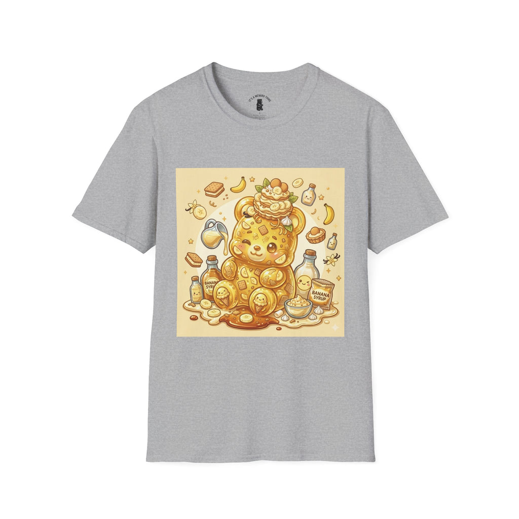 Banana Cream Pudding & Vanilla Cookies, Gooey Gummy Bear — Cute Cartoon T-Shirt
