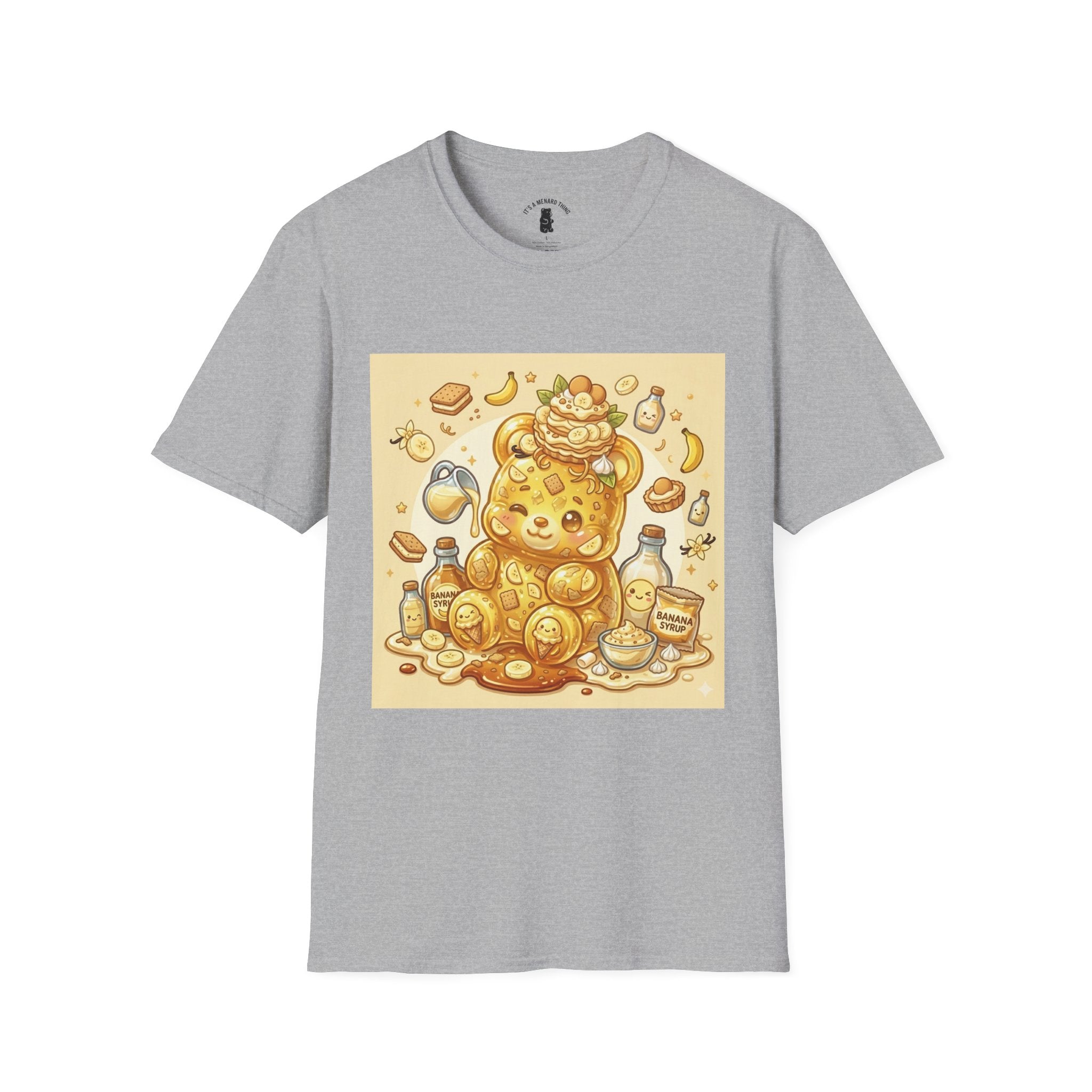 Banana Cream Pudding & Vanilla Cookies, Gooey Gummy Bear — Cute Cartoon T-Shirt
