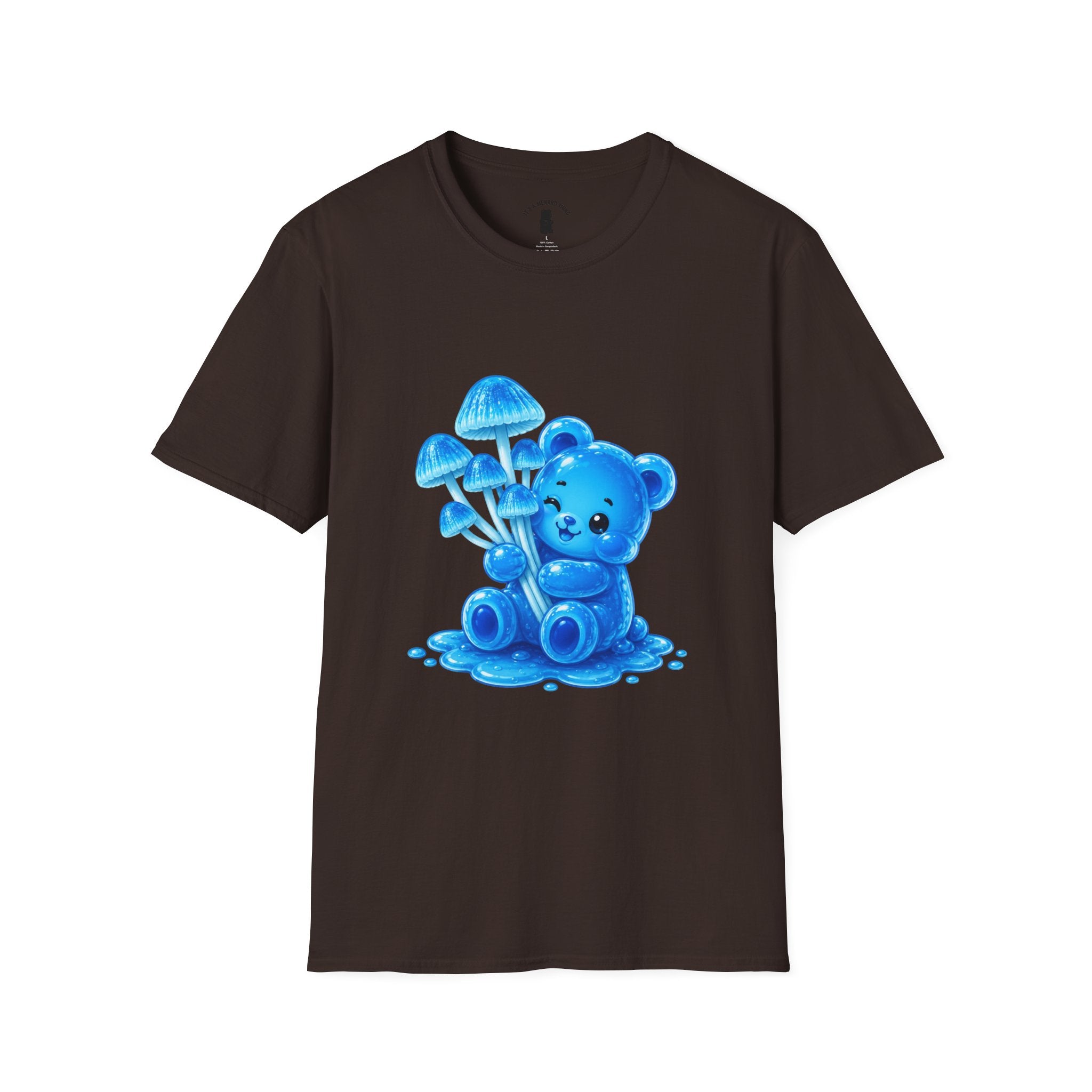 Small Cluster of Blue Mini pipe Mushrooms, Oozy Bear Special- Graphic Shirt