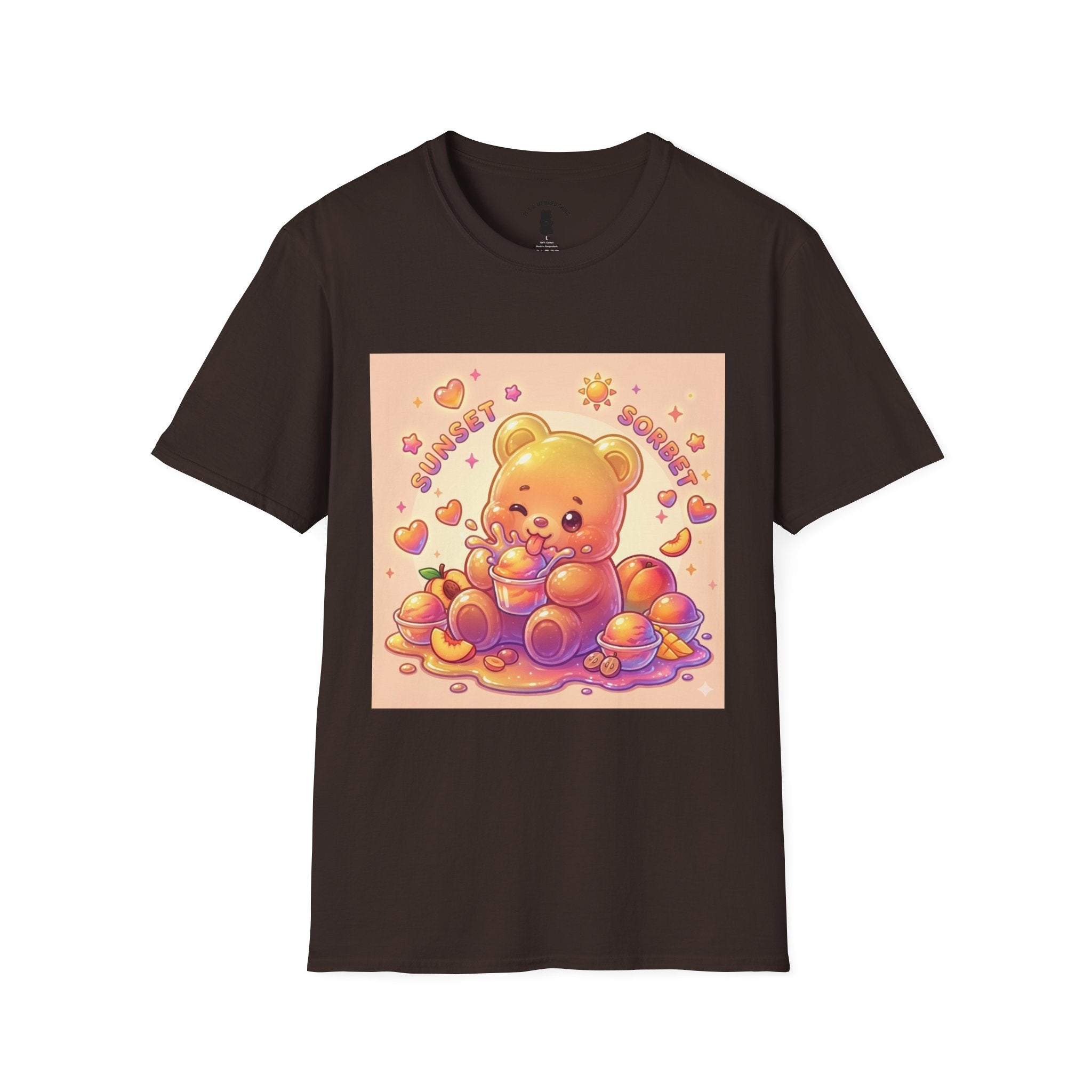 Cute Sunny Sunrise Sorbet Gooey Gummy Bear T-Shirt — Kawaii Graphic Tee