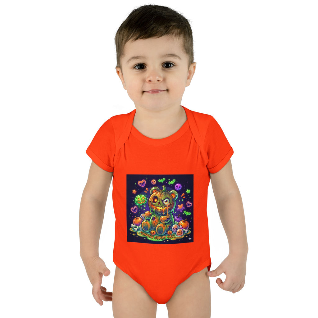 Halloween Pumpkin Head Gooey Gummy Bear - Infant Onesie