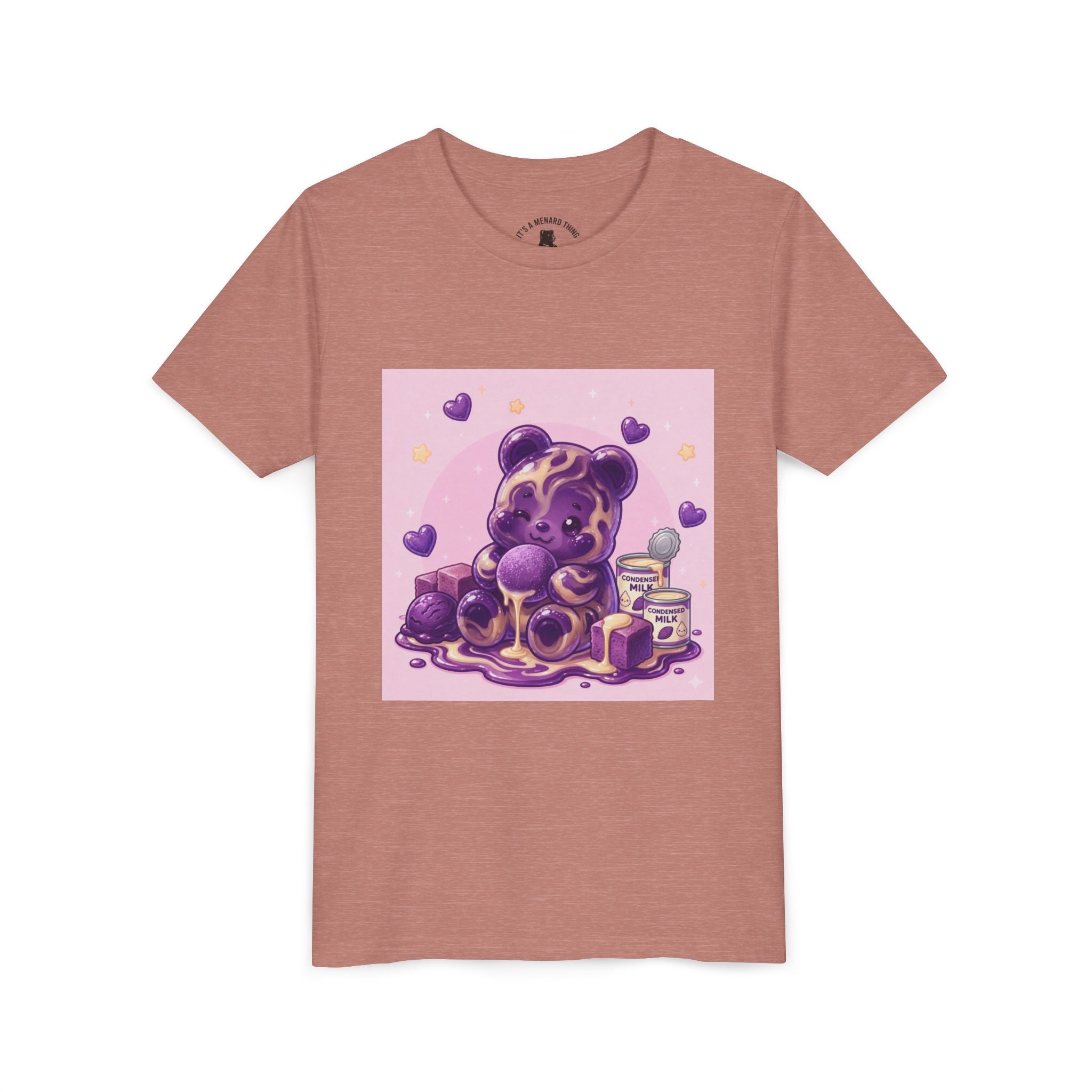 Ube & Condensed Milk Snack roll Gooey Gummy Bear Graphic Youth T-Shirt