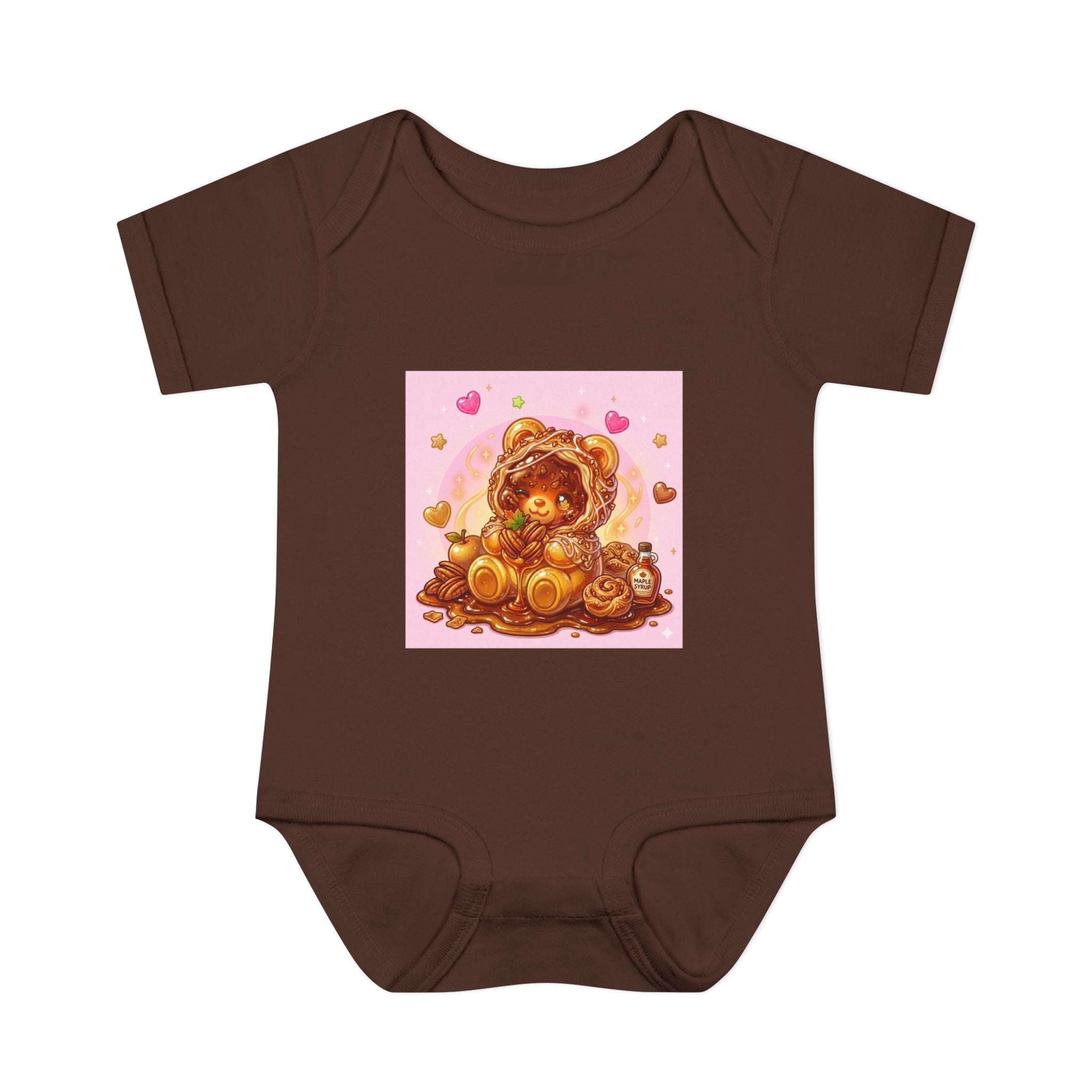 Maple Pecan Danish Gooey Gummy Bear in Puff PJs Baby Onesie