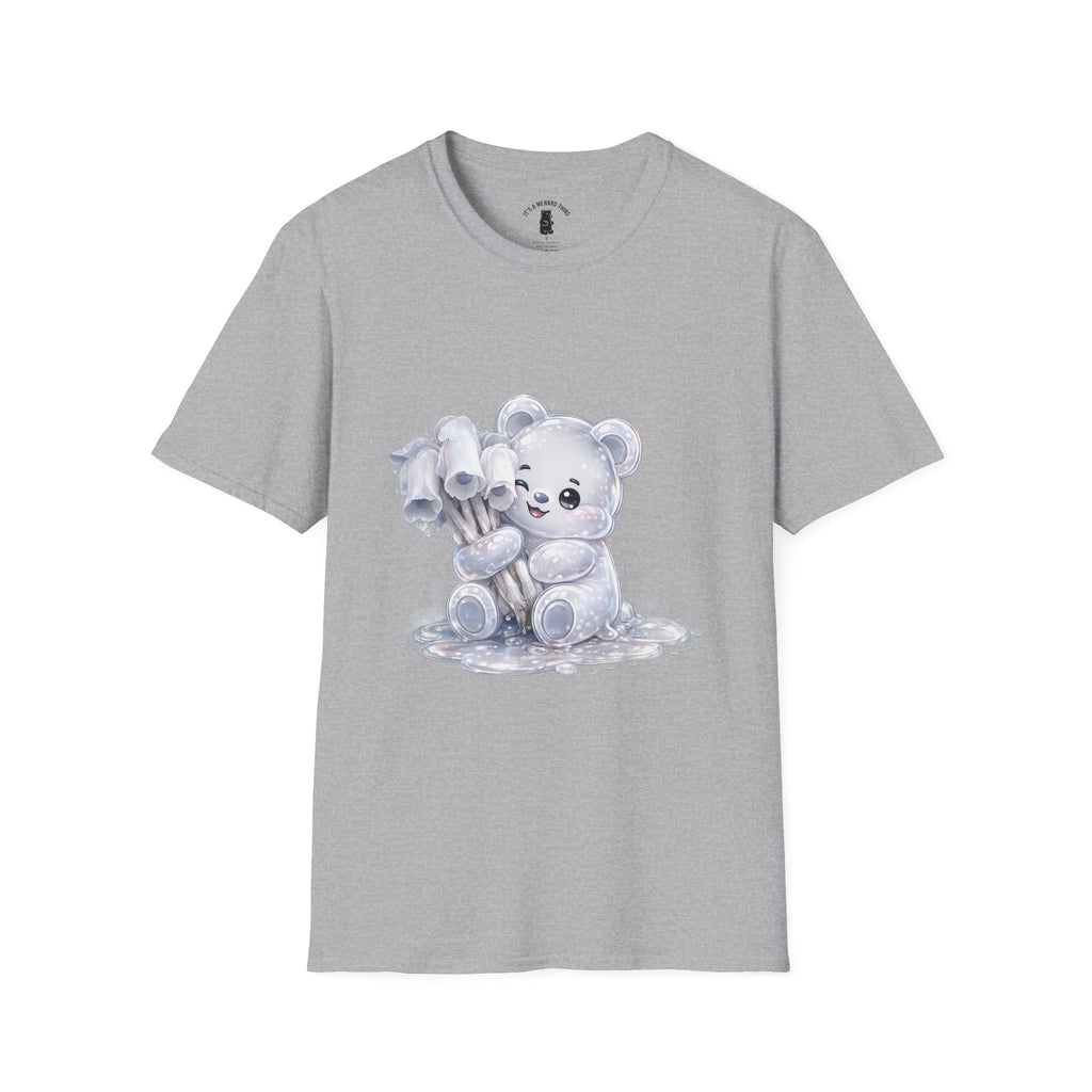 Special Ghost Pipe Mushroom Cluster, White Oozy Bear Gummy Friend- Graphic Shirt