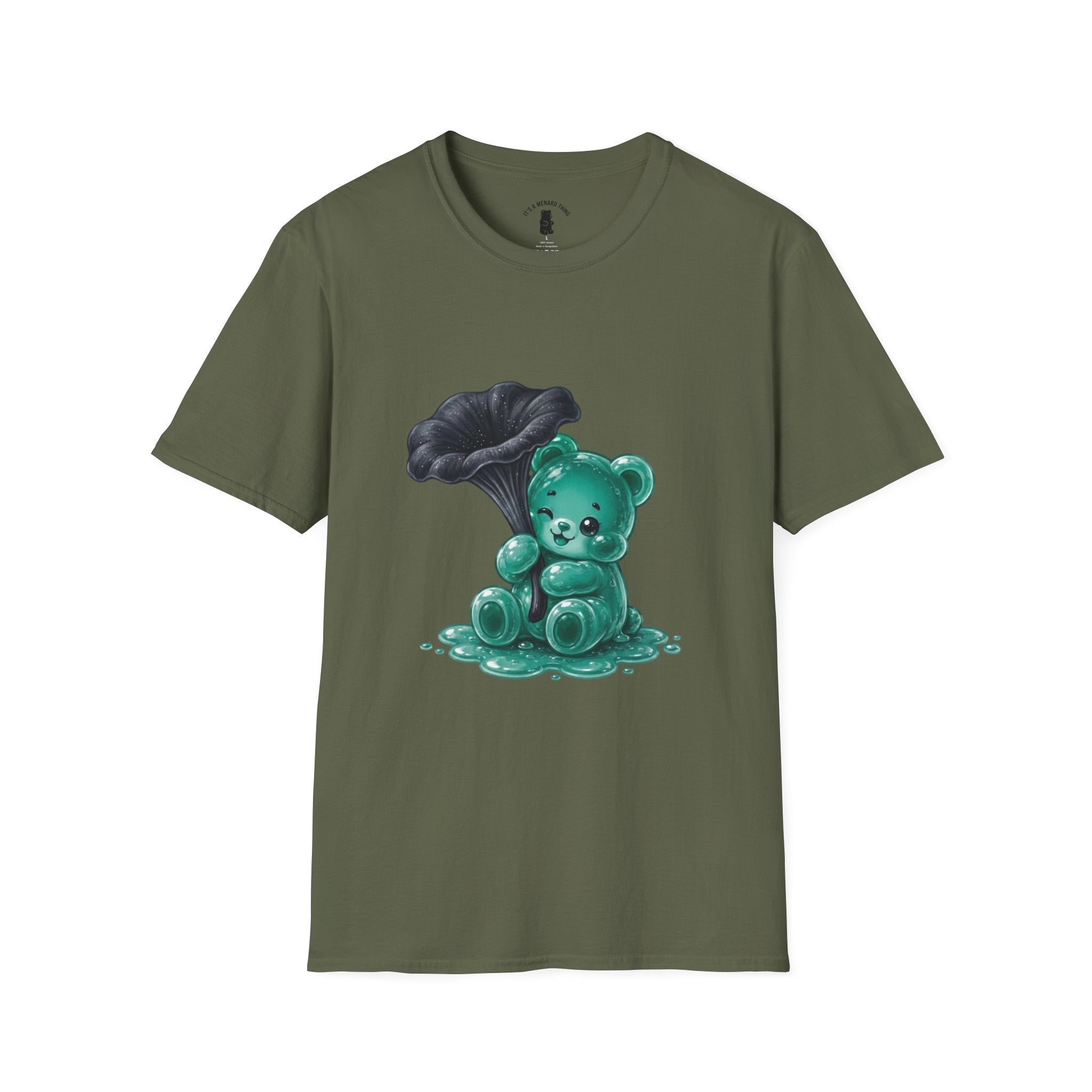 Black Trumpet Mushroom, Teal Special Oozy Bear Gummy Special- Graphic Shirt