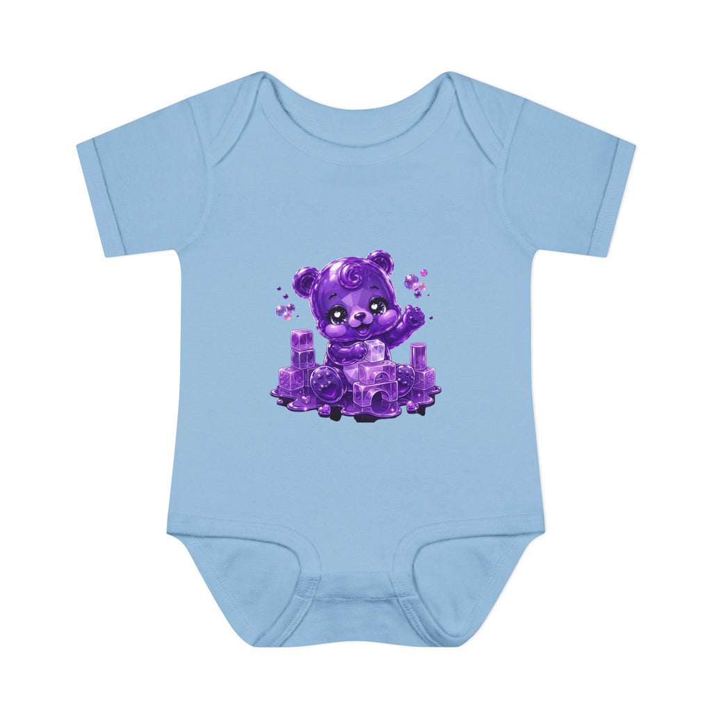Play Time, Purple Crystal Baby Oozy Bear Gummy Cutie Addition- Graphic Onesie