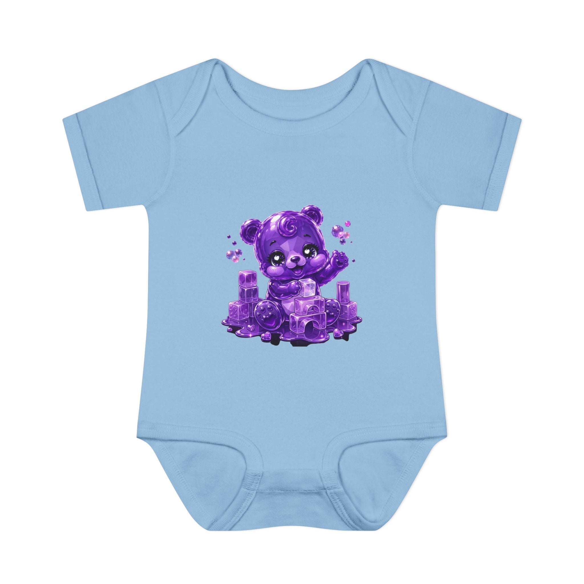 Play Time, Purple Crystal Baby Oozy Bear Gummy Cutie Addition- Graphic Onesie