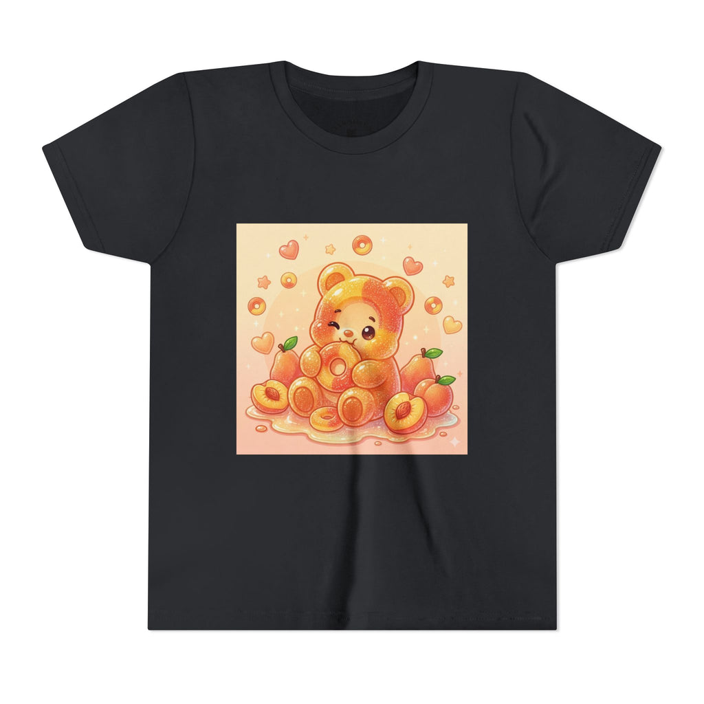 Peach Ring Gooey Gummy Bear Kids Short Sleeve Shirt