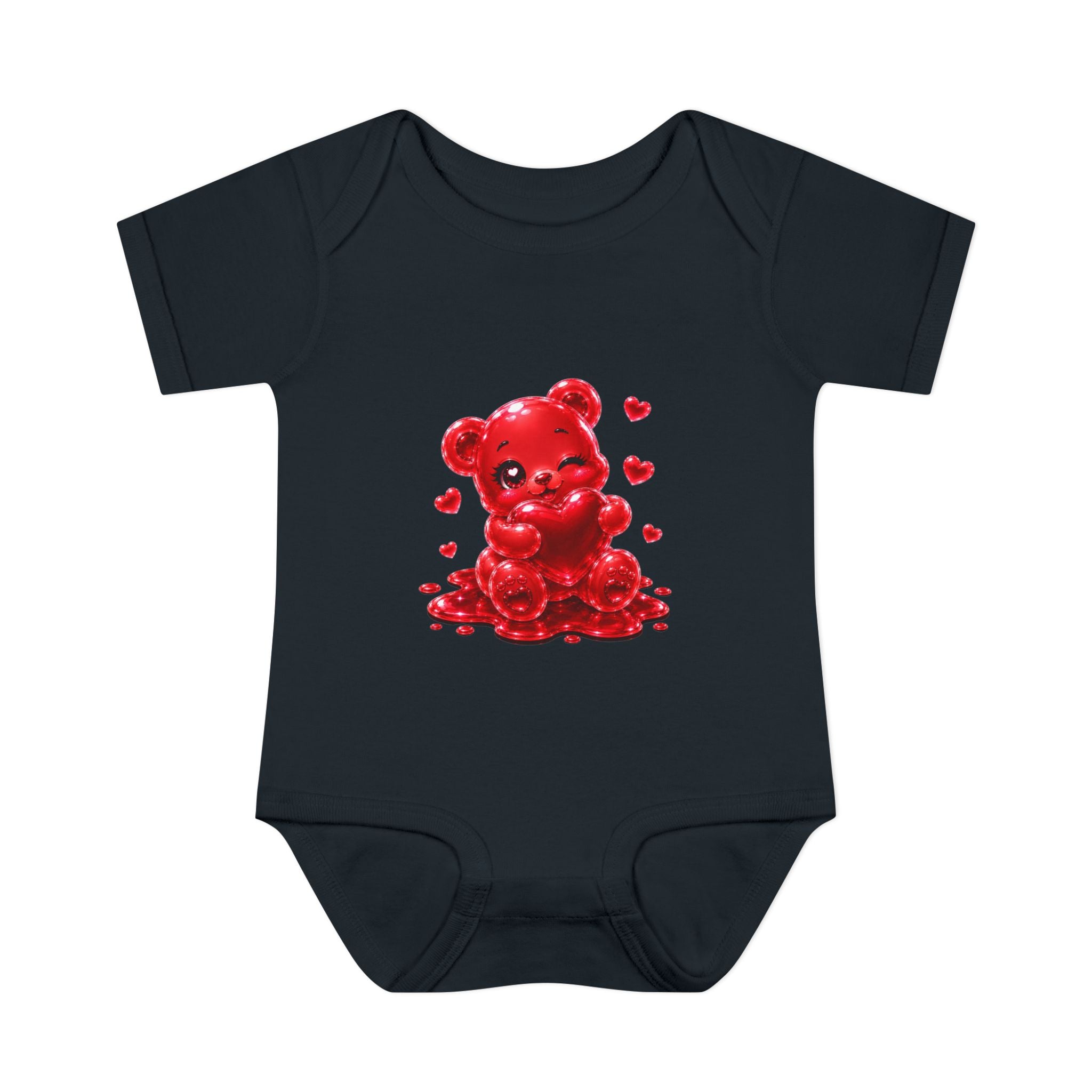 Special Red Heart Oozy Bear Baby Gummy Cutie Addition- Graphic Onesie