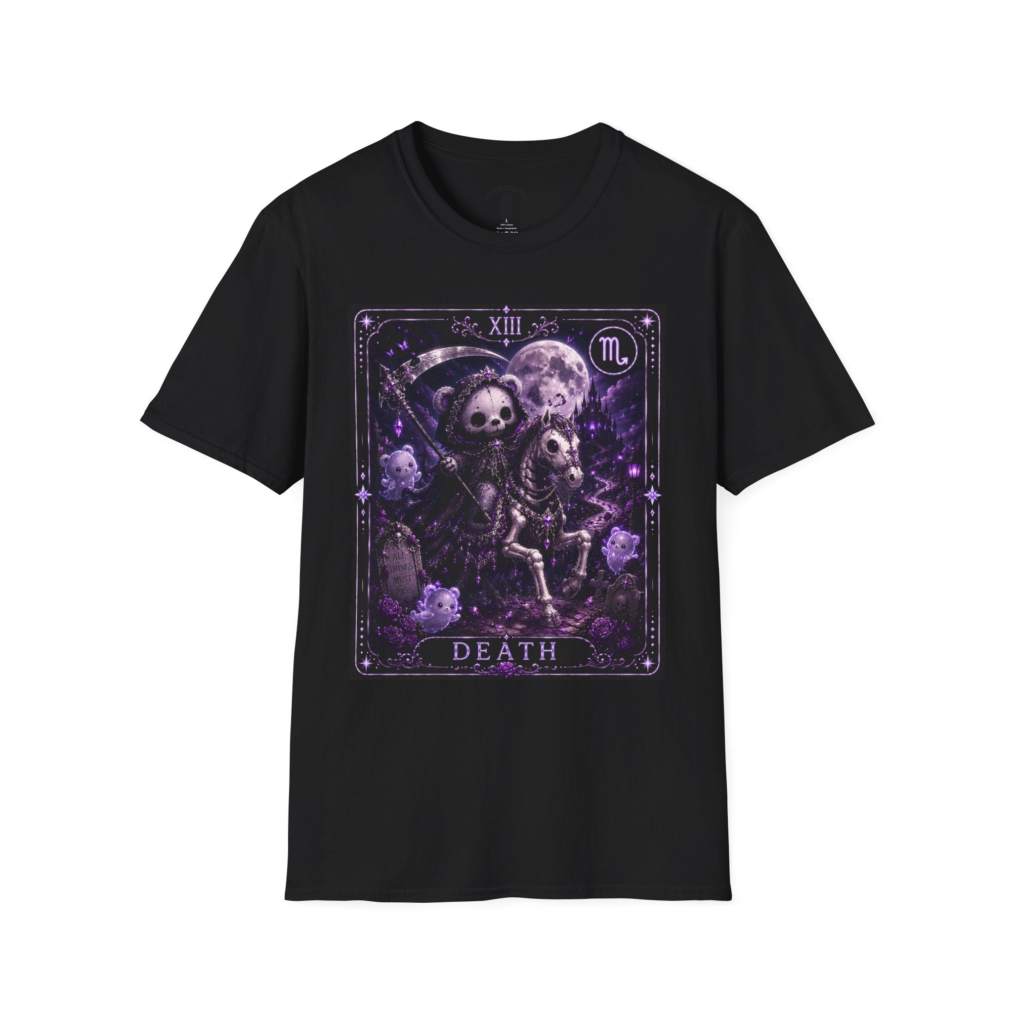 Death Tarot Gothic Skeleton Oozy Bear Special Addition- Graphic Shirt