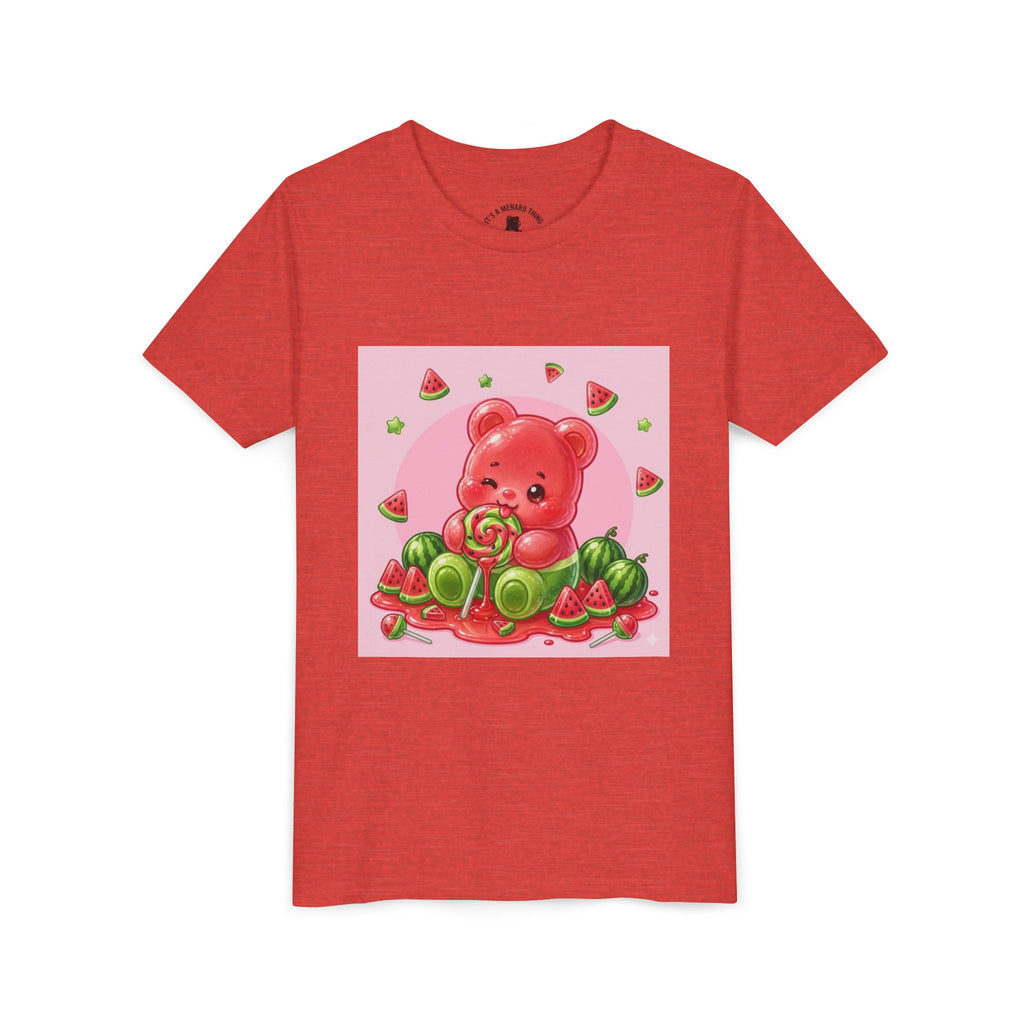 Watermelon Swirl Lollipop Gooey Gummy Bear- Youth Shirt