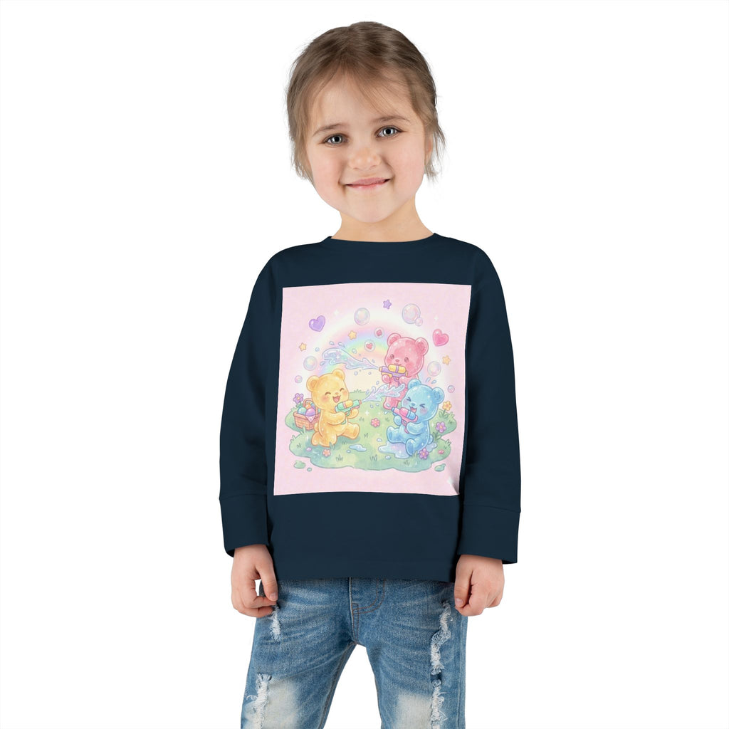 Water War Play time, Oozy Bear Group Gummy Friends- Graphic Long Sleeve Shirt