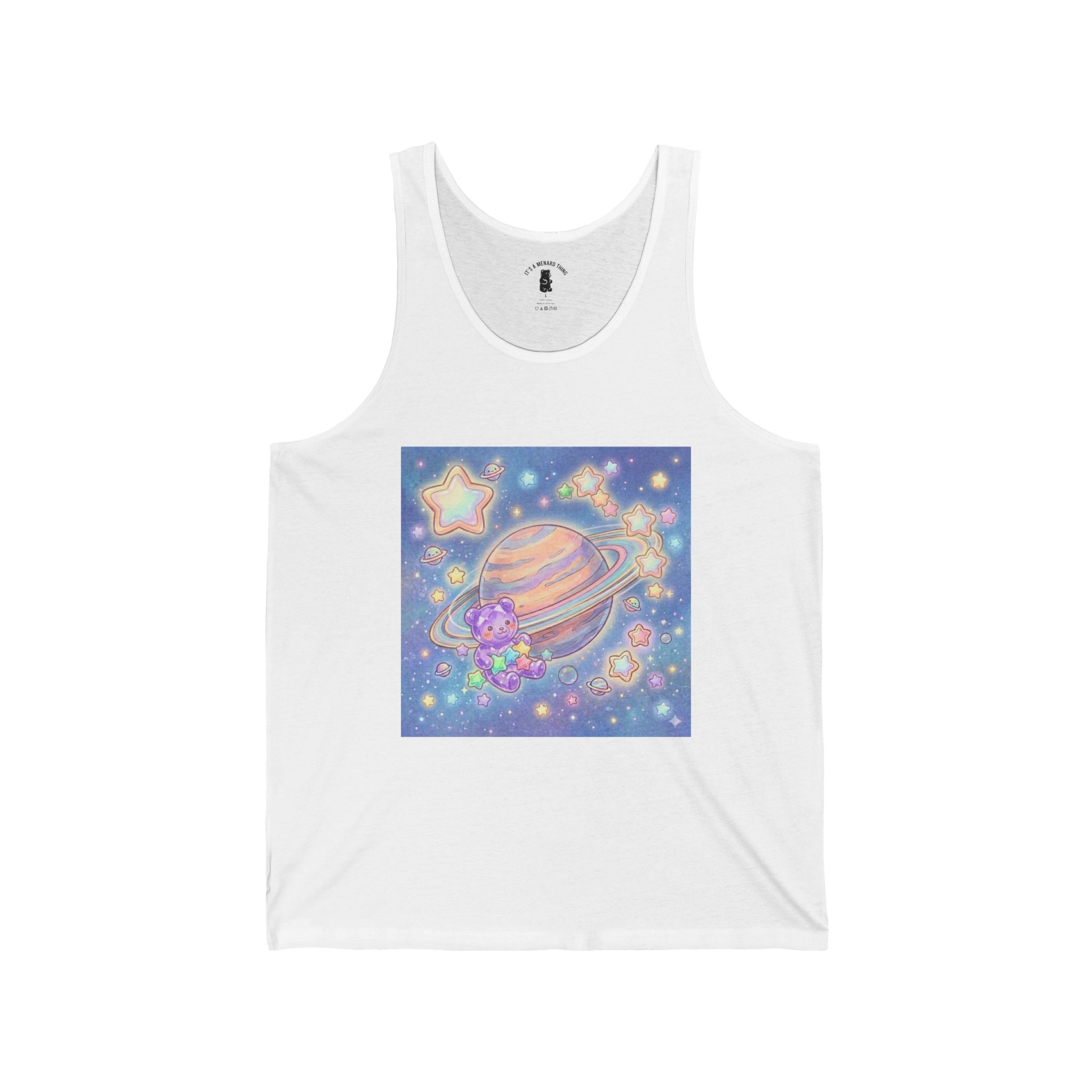 Ring-A-Round me Saturn, Special Purple Crystal Gooey Gummy Bear— Kawaii Graphic