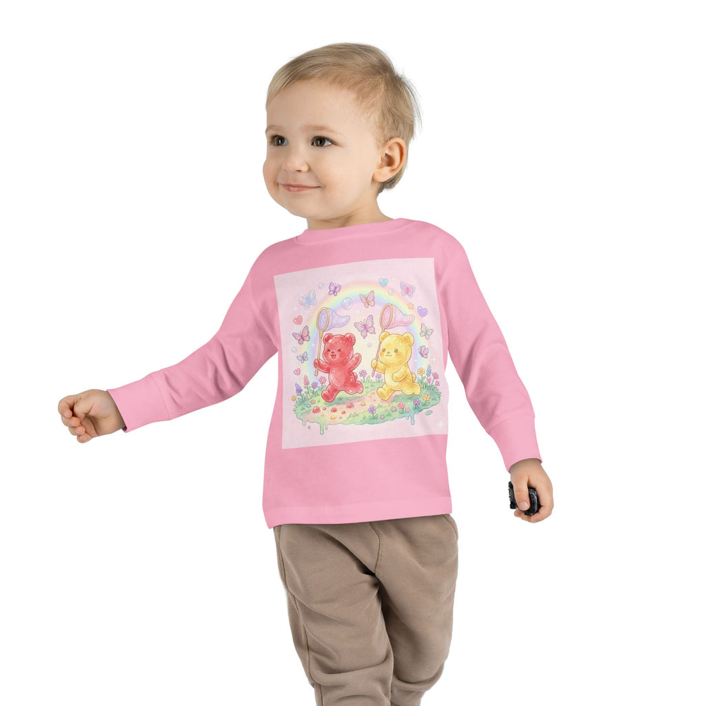 Catchin Butterflies, Oozy Bear Duo Friends- Graphic Long Sleeve Shirt