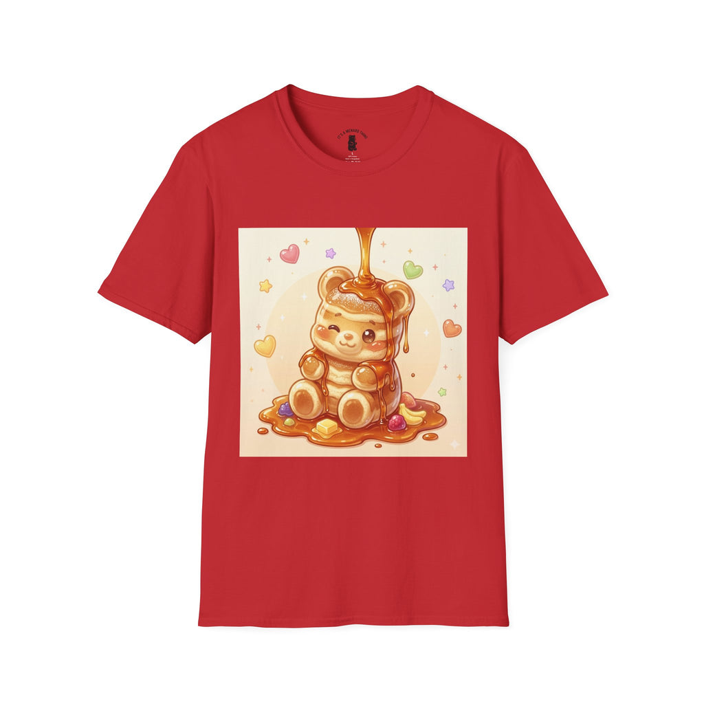 Cute Thick Fluffy Pancake Gooey Gummy Bear — Kawaii Illustration