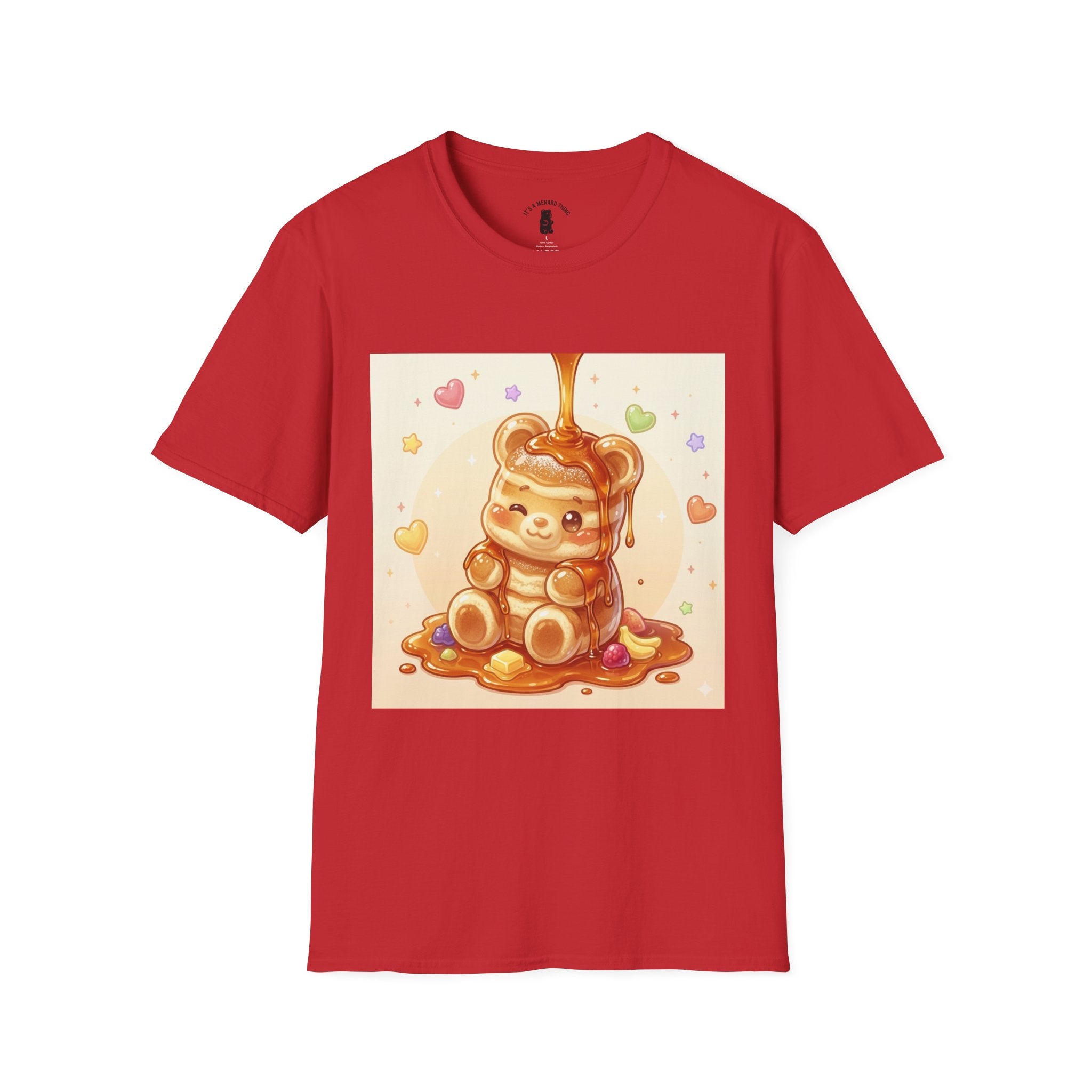 Cute Thick Fluffy Pancake Gooey Gummy Bear — Kawaii Illustration