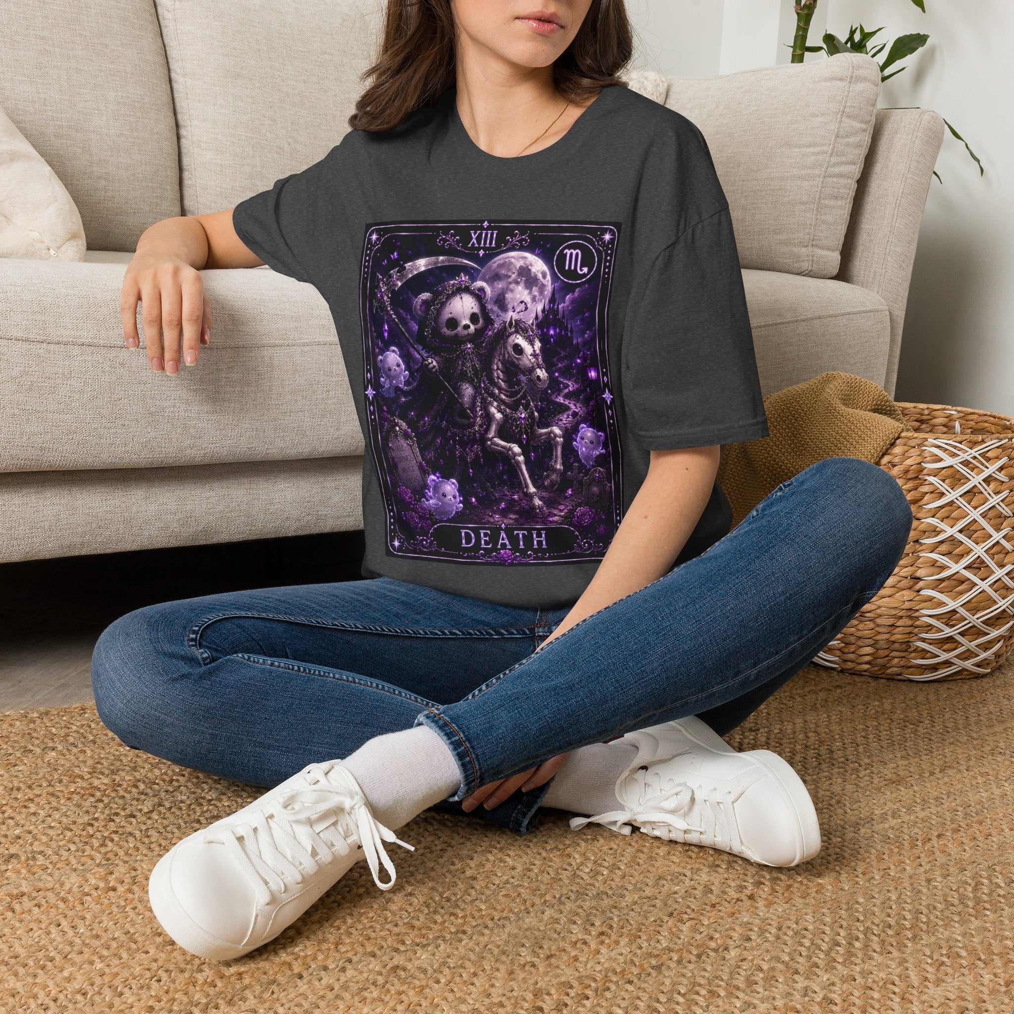Death Tarot Gothic Skeleton Oozy Bear Special Addition- Graphic Shirt