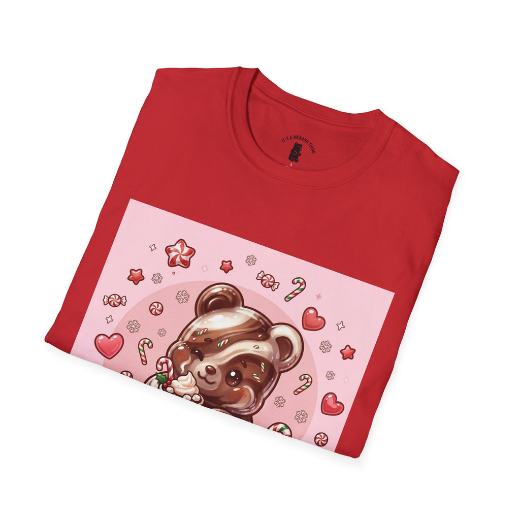 Cute Hot Chocolate and Peppermint stick Gooey Gummy Bear — Kawaii Graphic Tee