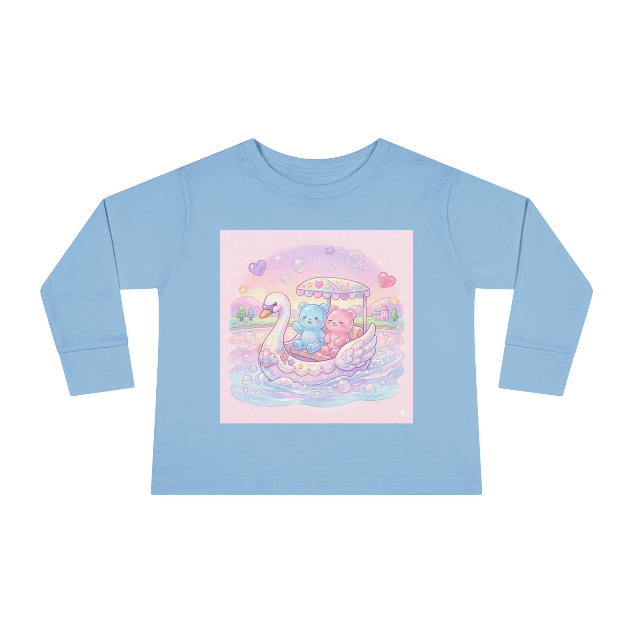 Swan Boat Ride, Oozy Bear Duo Friends- Graphic Long Sleeve Shirts