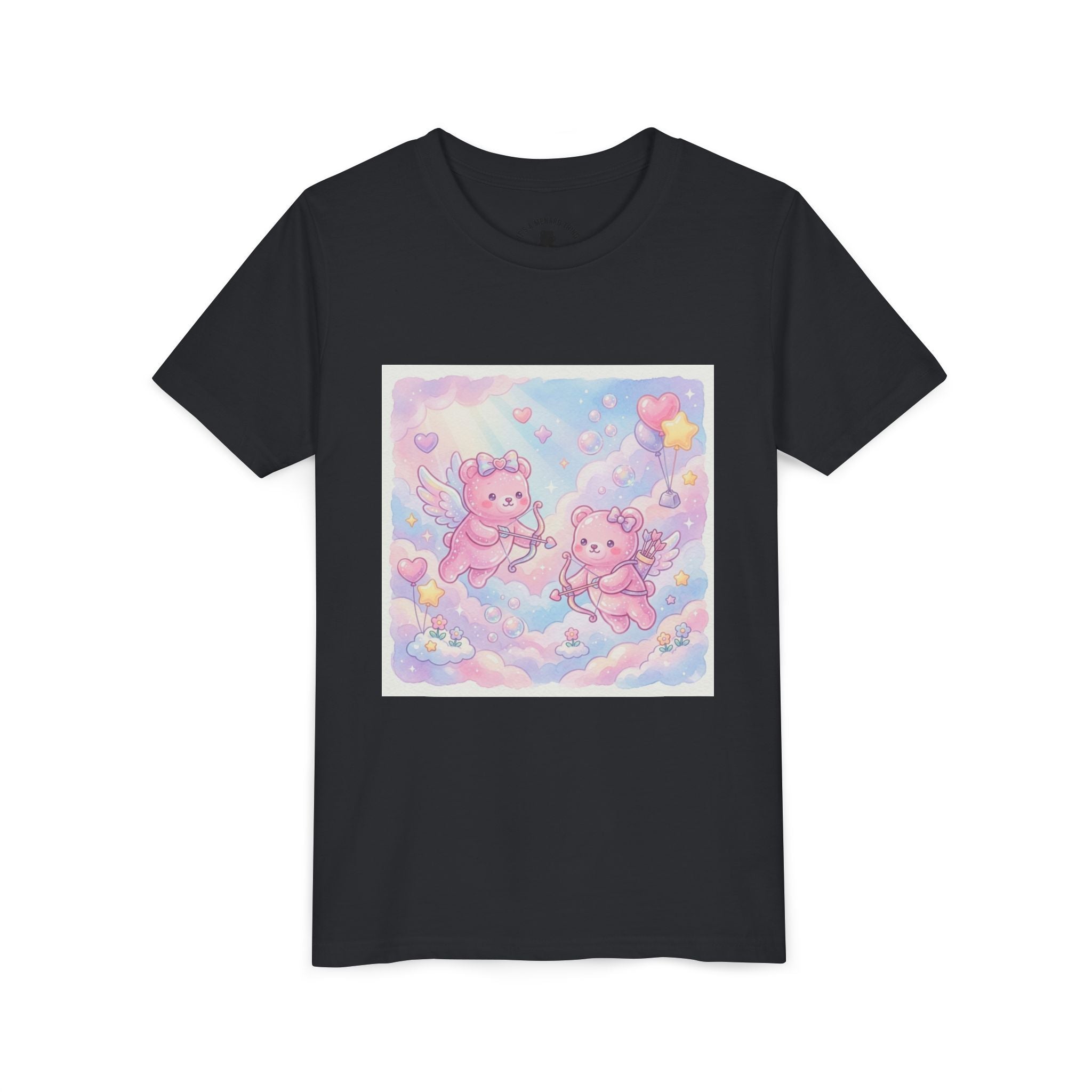 Cherub Angels Gooey Gummy Bear Friends- Hearts Pastel Cloud Graphic