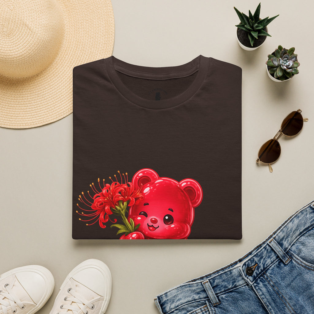 Blooming Spider Lily Special, Red Oozy Bear Gummy Friend- Graphic Shirt