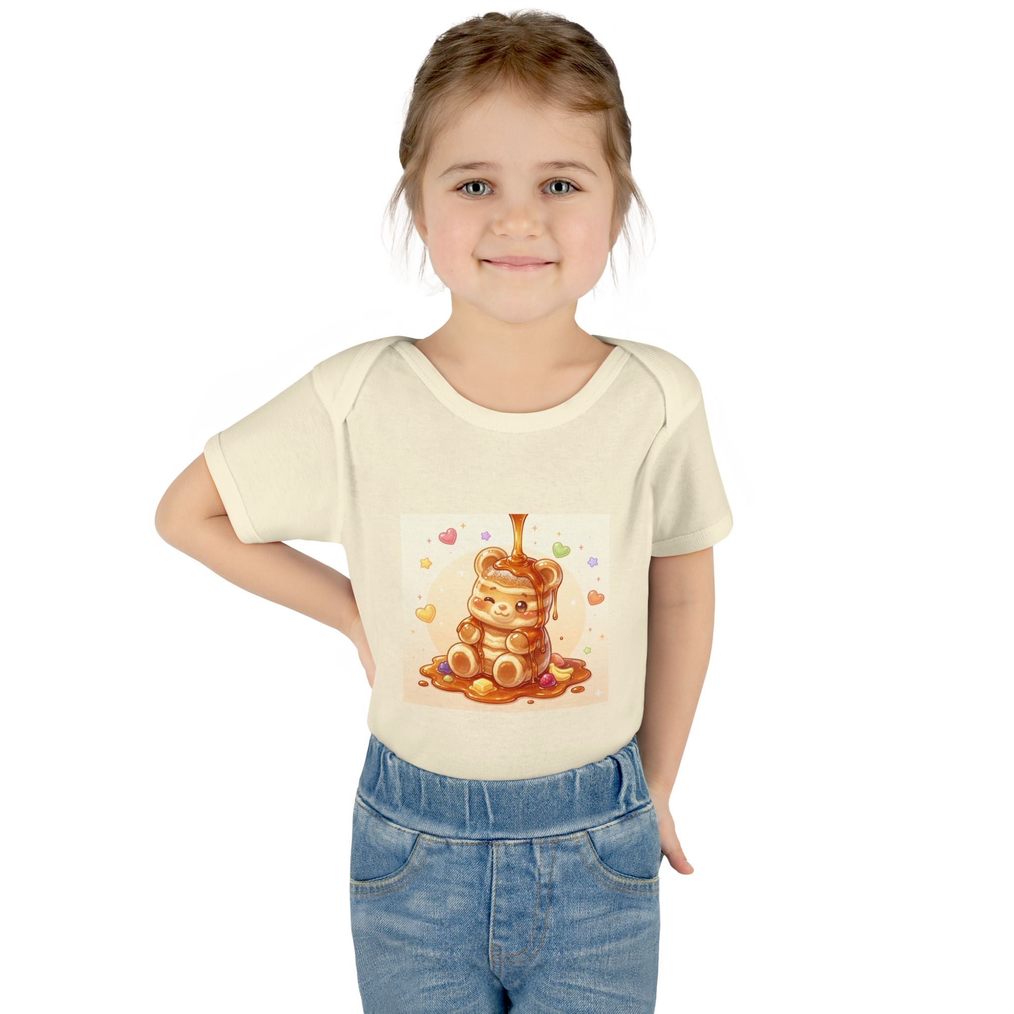 Fluffy Gooey Pancake Gummy Bear Baby Bodysuit — Cute Gummy bear Infant Onesie
