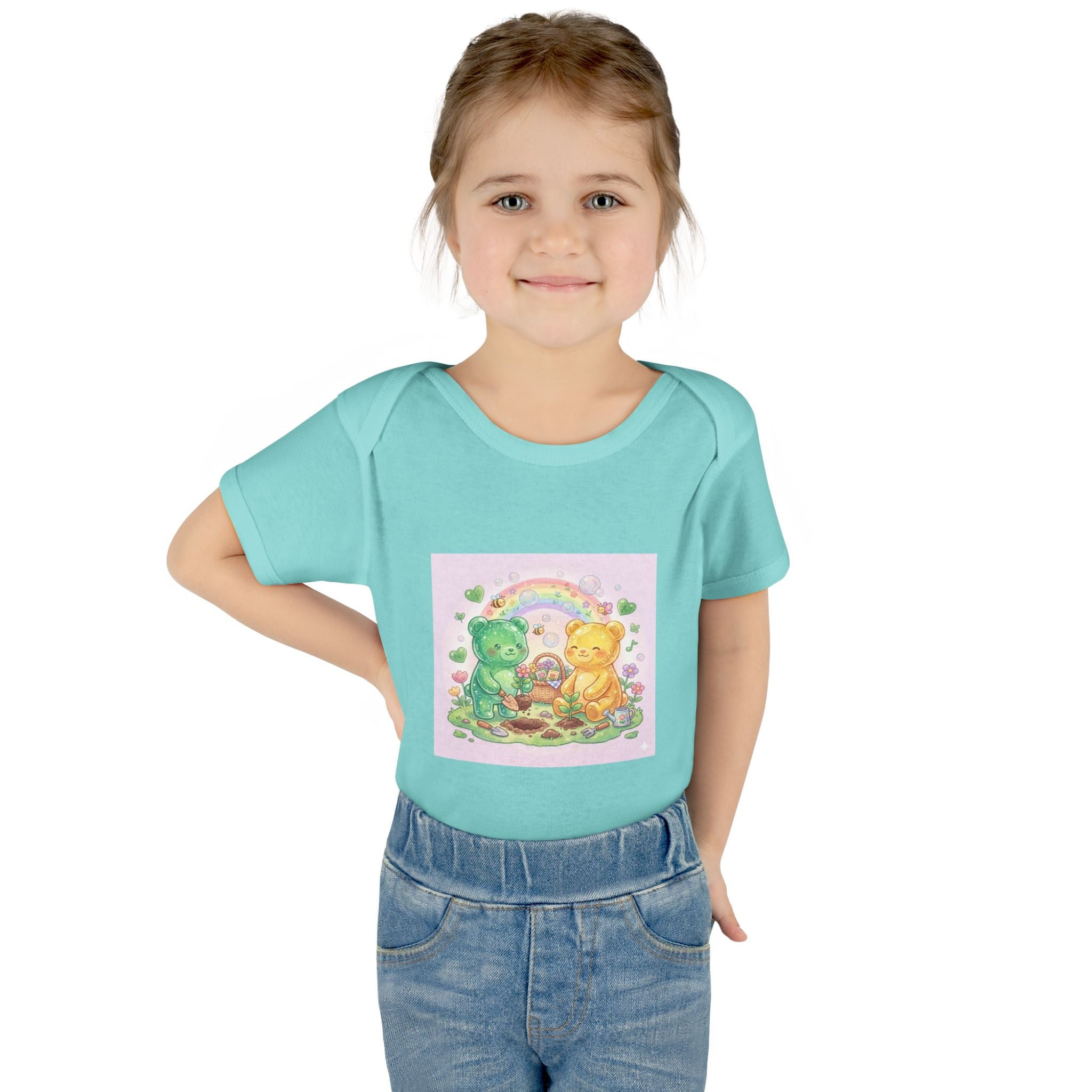 Copy of Infant Bodysuit — Oozy Gummy Bears Gardening Baby Onesie