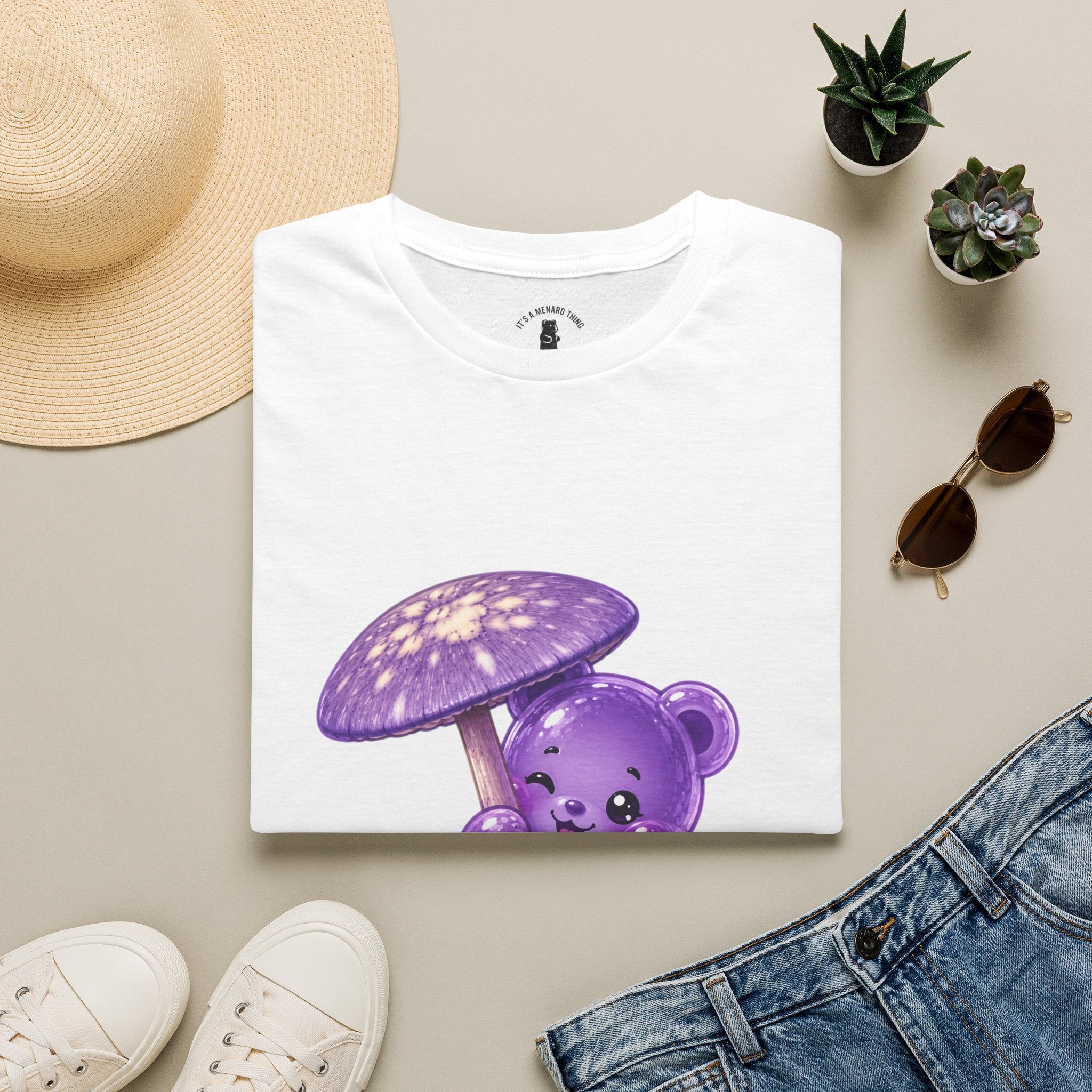 Purple Cortinarius Violaceus Mushroom Oozy Bear Special- Graphic Shirt