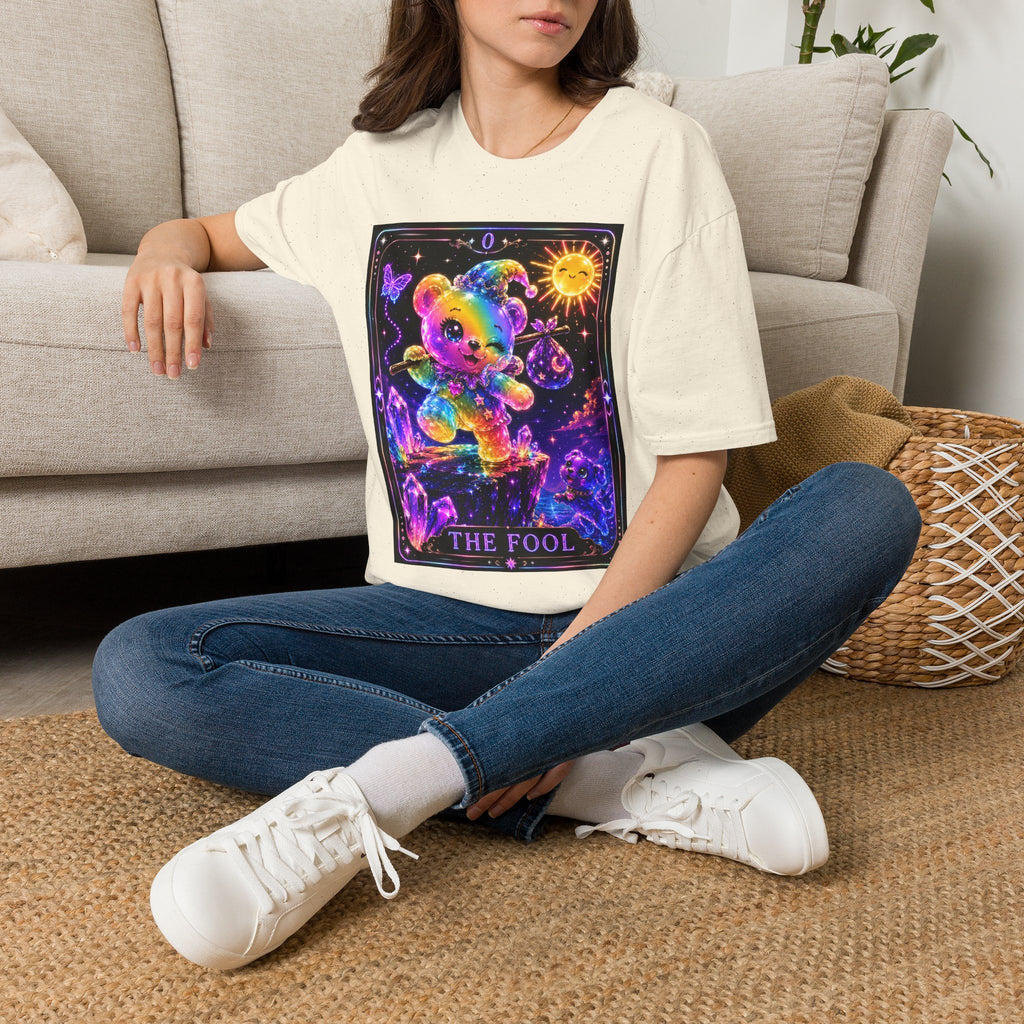 The Fool Tarot Colorful Rainbow Oozy Bear Friend- Cute Graphic Shirt