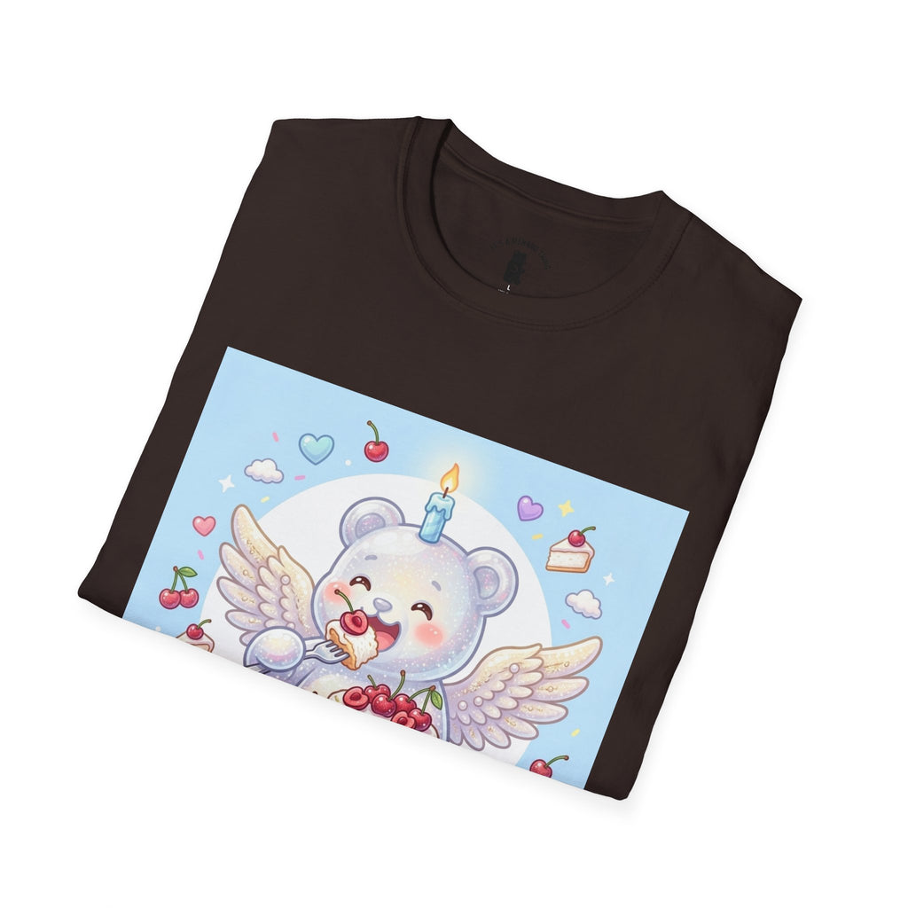 Cute Angel Food Cake, White Gooey Gummy Bear — Kawaii Graphic Tee