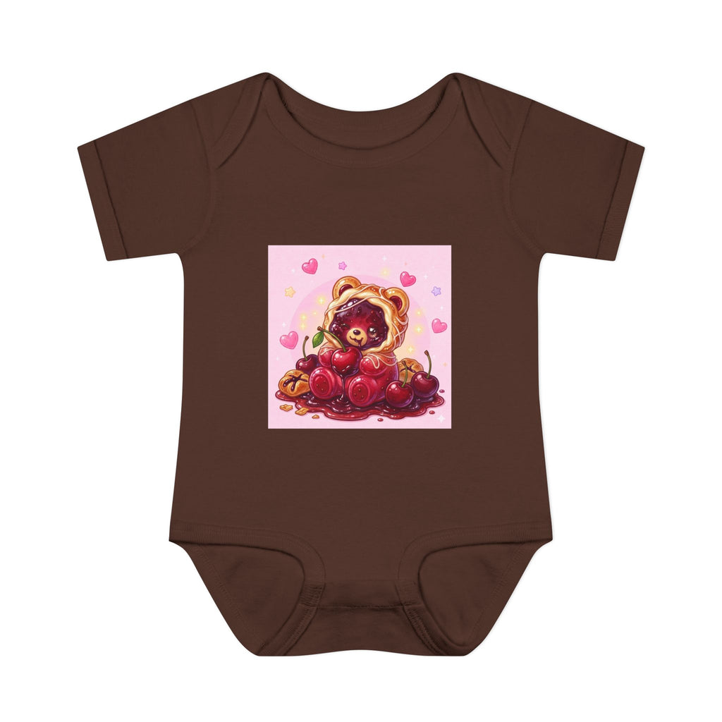 Cherry Danish Gooey Gummy Bear in Puff PJs (Infant Rib Onesie)